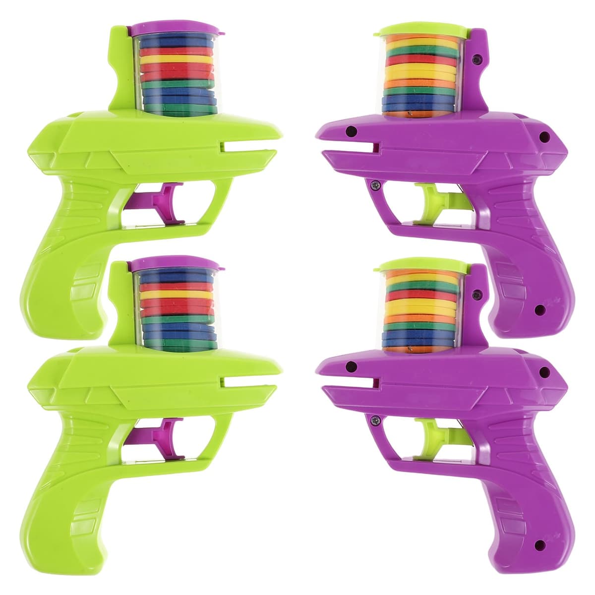 TOYANDONA Juego de 4 Discos voladores de Espuma para niños y niñas, Divertidos platillos voladores para Actividades al Aire Libre, Playa, Patio, jardín, etc.