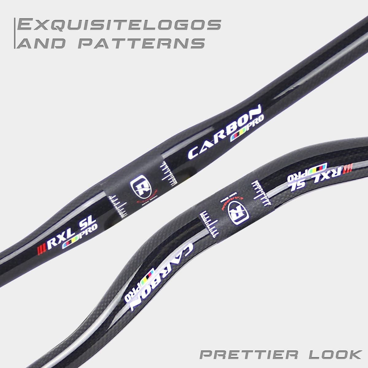 manillares bicicleta montaña carbono,RXL SL 31.8 manillar fibra de carbono mtb 740mm 3K brillante — view 3