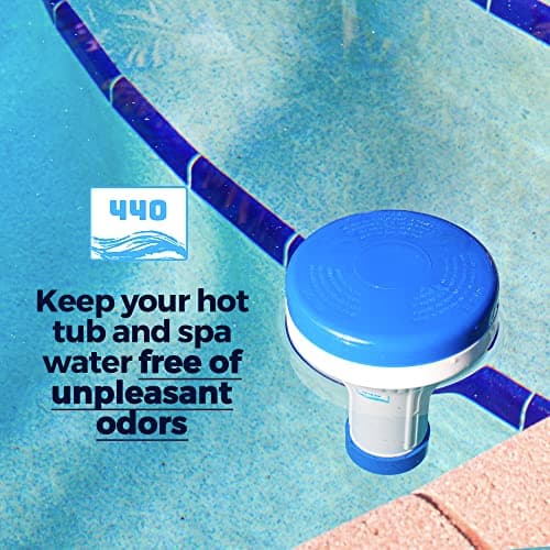 440 Mini Premium Floater Dispenser for Spa, Hot Tub and Small Pools for 1 Inch Chlorine or Bromine Tablets. (Tablets NOT Included) Adjustable Chemical Float from 0 to 13 Flow Control — view 2