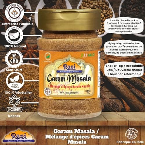 Rani Garam Masala Indian 11-Spice Blend 3oz (85g) PET Jar ~ All Natural, Salt-Free | Vegan | No Colors | Gluten Friendly | NON-GMO| Kosher | Indian Origin — view 4