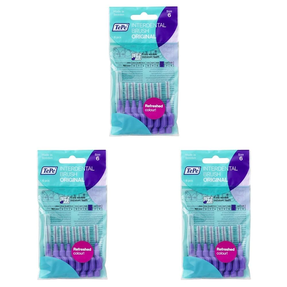 TePe Interdental Brush, Original, Yellow, 0.7mm/ISO 4, 8pcs, efficient Cleaning Between Teeth, Plaque Remover and Dental flosser for Small Gaps — view 16
