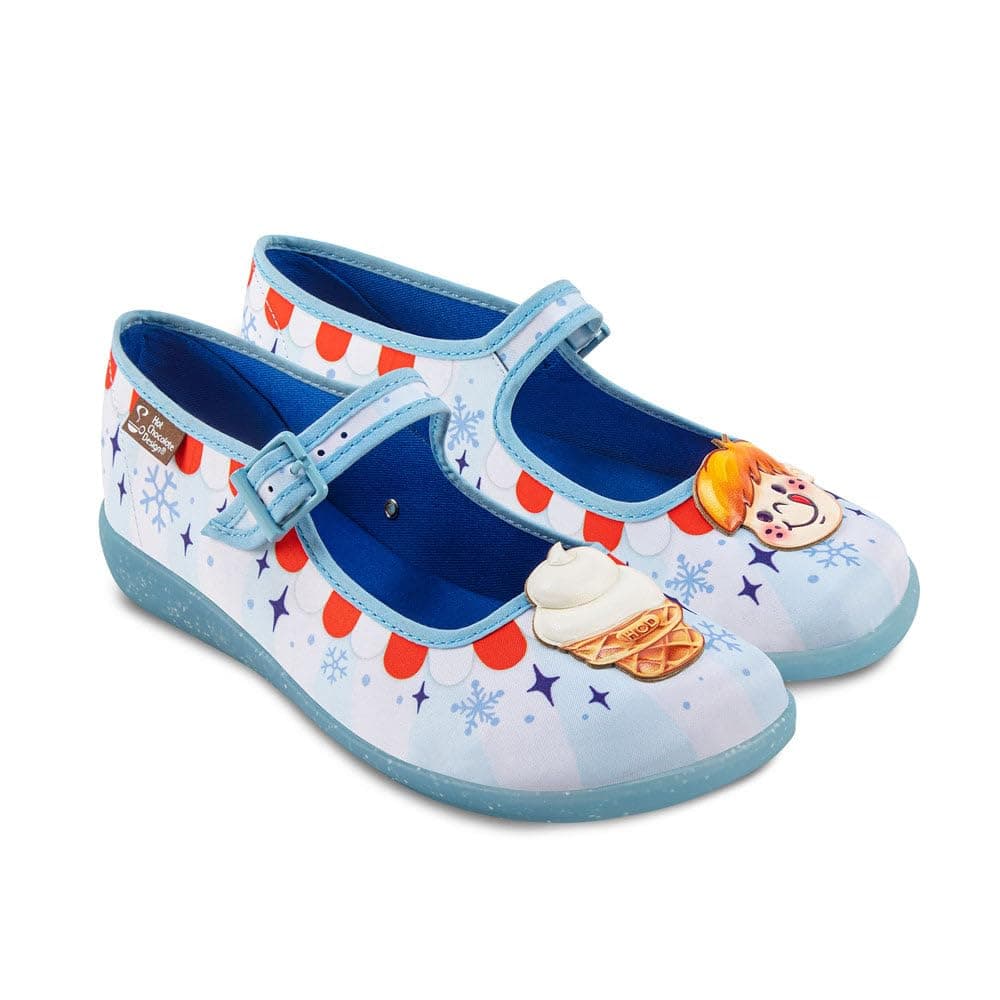 Hot Chocolate Design Chocolaticas Funky Canvas Women's Mary Jane Flat Shoes — view 24