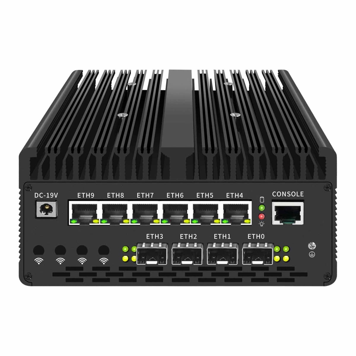 PcZinophyte Ultra 9 185H Firewall Mini PC 4x 2x 10G SFP 6 * 2.5G LAN vPro Thunderbolt 4 2xNVMe Home Lab Server