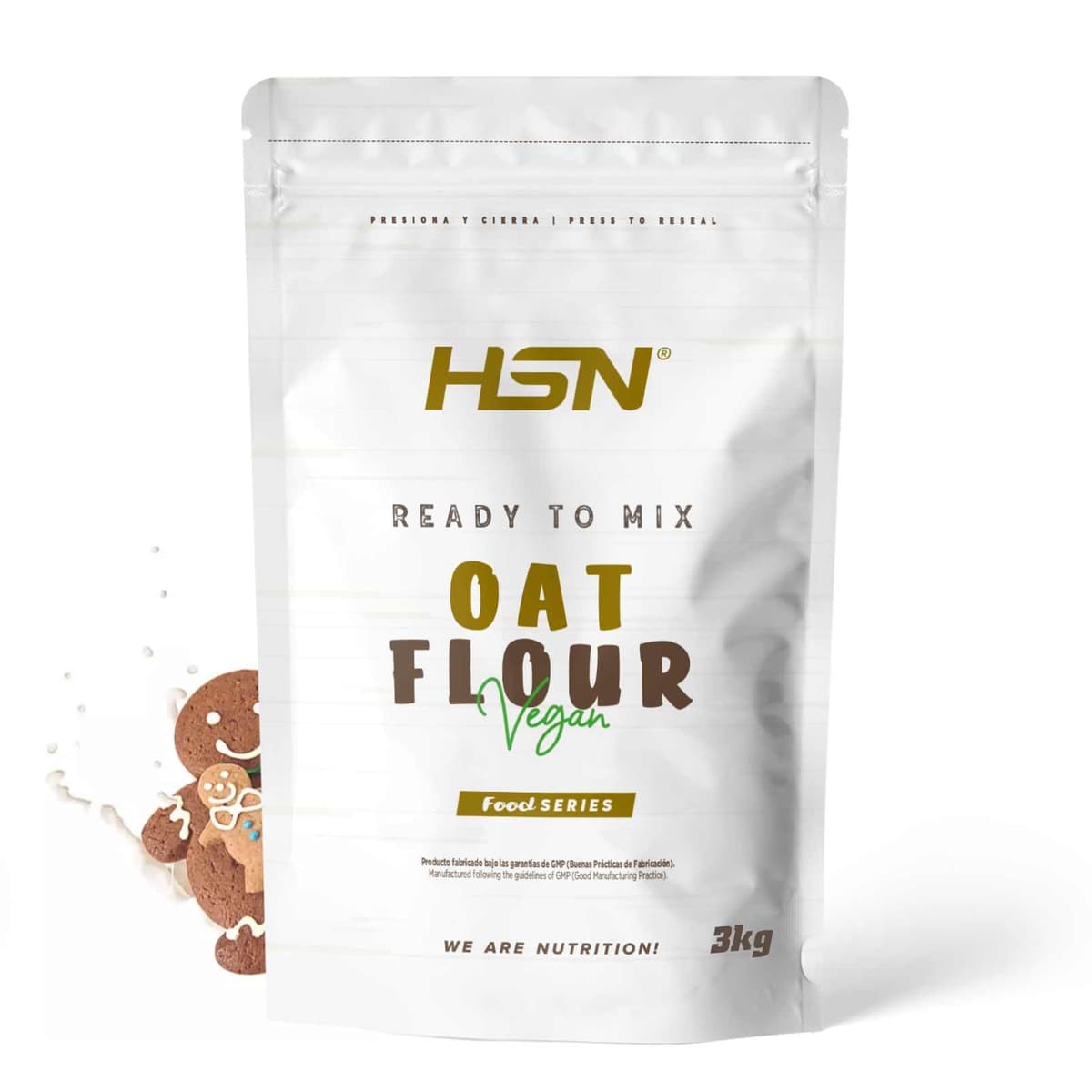 HSN Harina de Avena de Sabores Instantánea en Polvo | Sin Sabor 3Kg = 60 Tomas por Envase | Sin Azúcares Añadidos | Ideal Tortitas de Avena, Batidos de Proteínas | No-GMO, Vegano — view 26