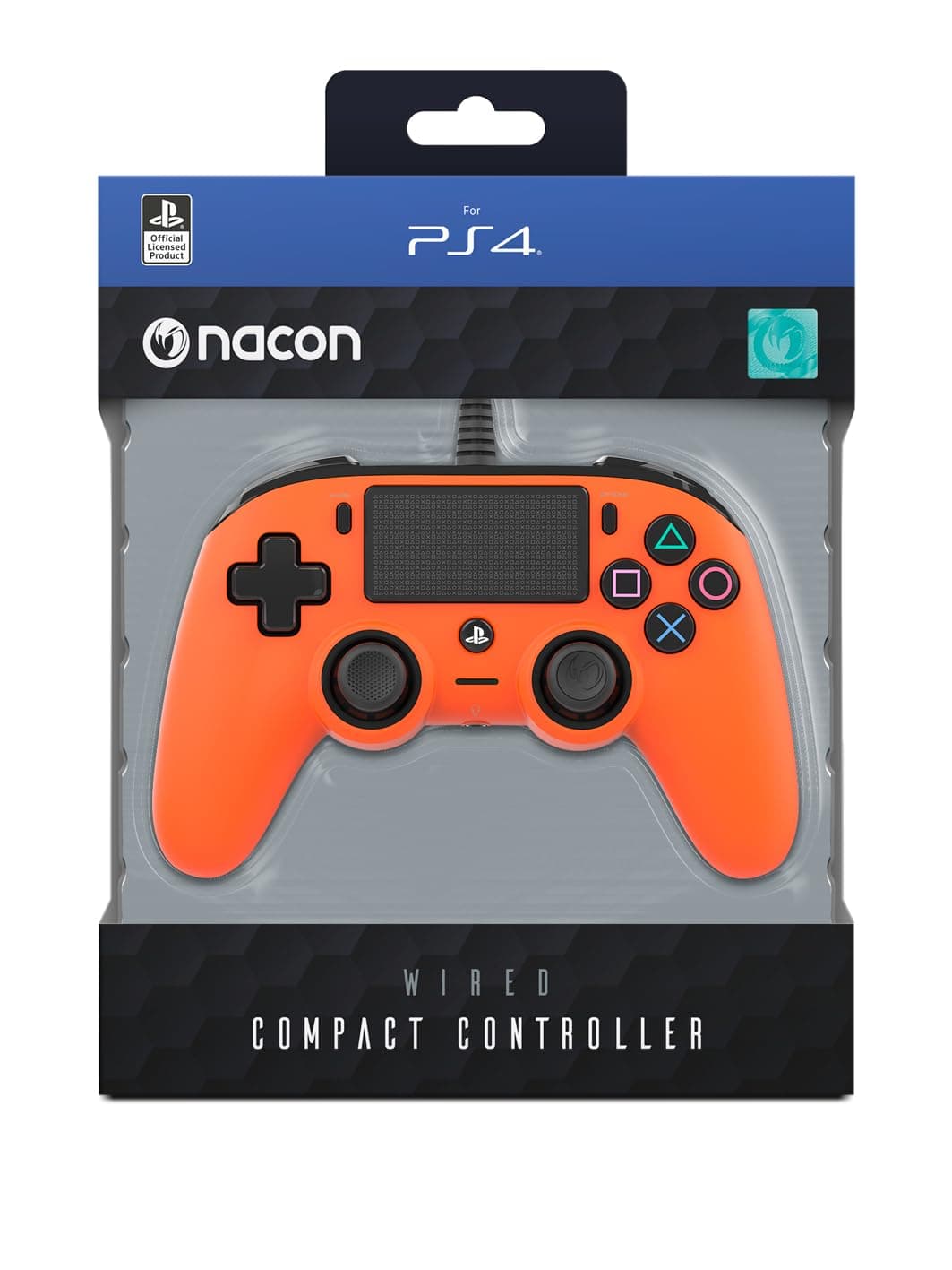 Nacon - Compact Mando con licencia Oficial Sony para PS4 y PC, Gaming Controller con Cable - Azul Retroiluminado — view 8