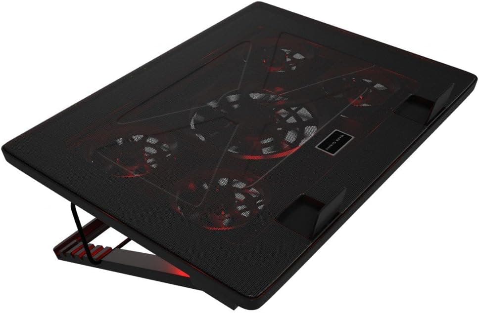 Mars Gaming MNBC2, Base PC, 5 Ventiladores, LED Roja, 2 x USB 2.0, 17.35", Negro — view 4