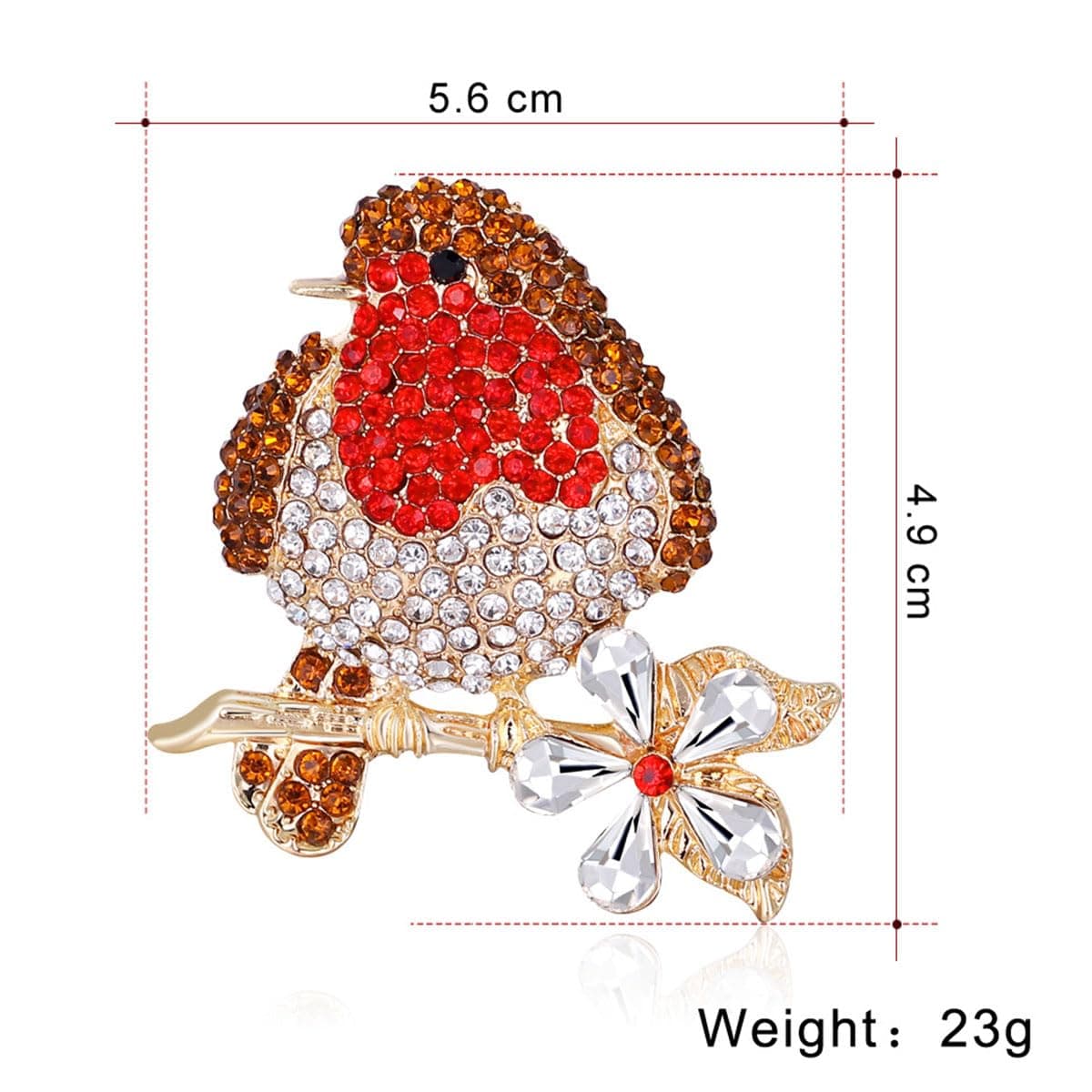 FAIRYGATE Brooch Pins Retro Crystal Rhinestone Brooches for Shirt Collar Decoration, B20 — view 2