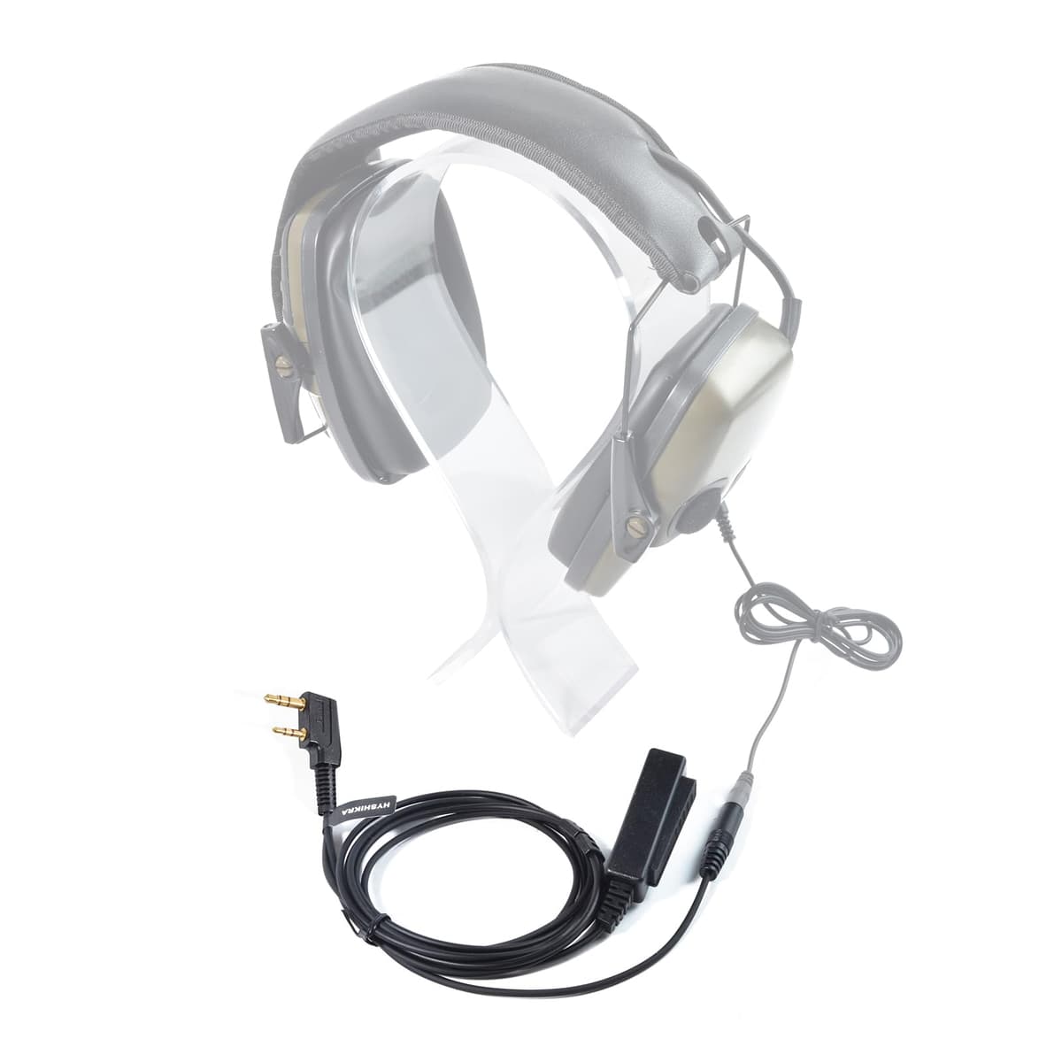 Cable adaptador universal de audio de radio de 2 vías de 3,5 hembra a 2 pines con PTT compatible con Baofeng UV-5R UV-5RA UV-82 Kenwood TH-22AT Quansheng K5 K6 TK-11 — view 5