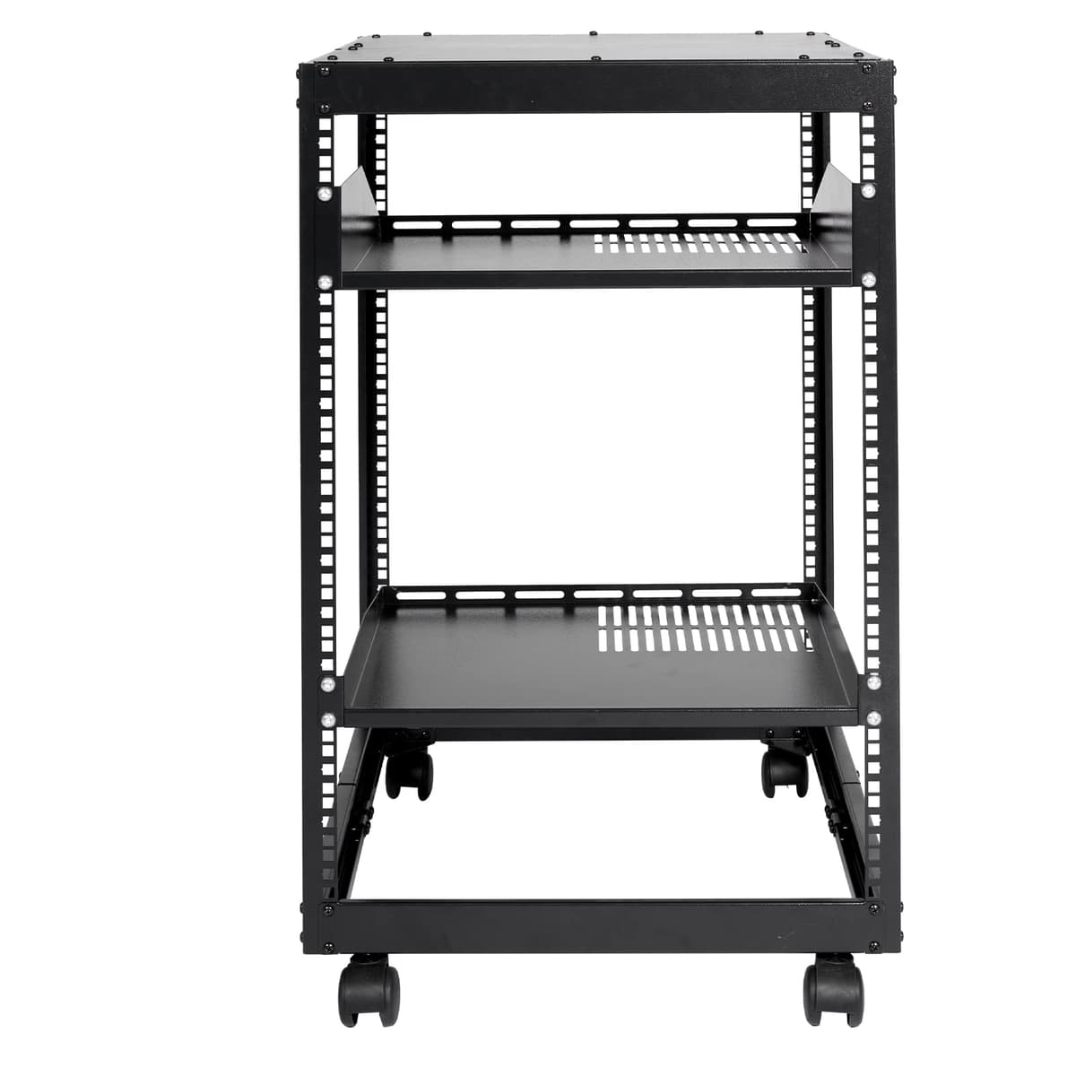 VEVOR Rack de Servidor de Marco Abierto de 15U, Profundidad Ajustable de 23"-40", Rack de Servidor de Red, 4 Postes con Ruedas, sostiene Todos Sus Equipos de TI de Red Módem enrutador de Engranaje — view 9