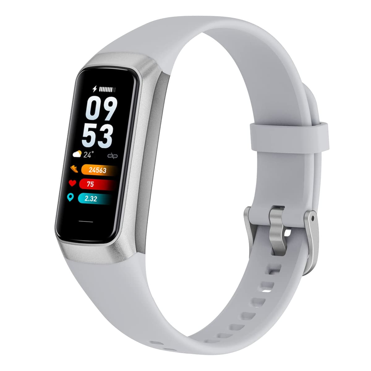 YJYK Fitness Tracker with 24/7 Heart Rate Blood Oxygen Sleep Monitor,Activity Tracker with 1.1" AMOLED Touch Color Screen, Multiple Sport Modes Step Counter,IP68 Waterproof for Women Men (Black) — view 7