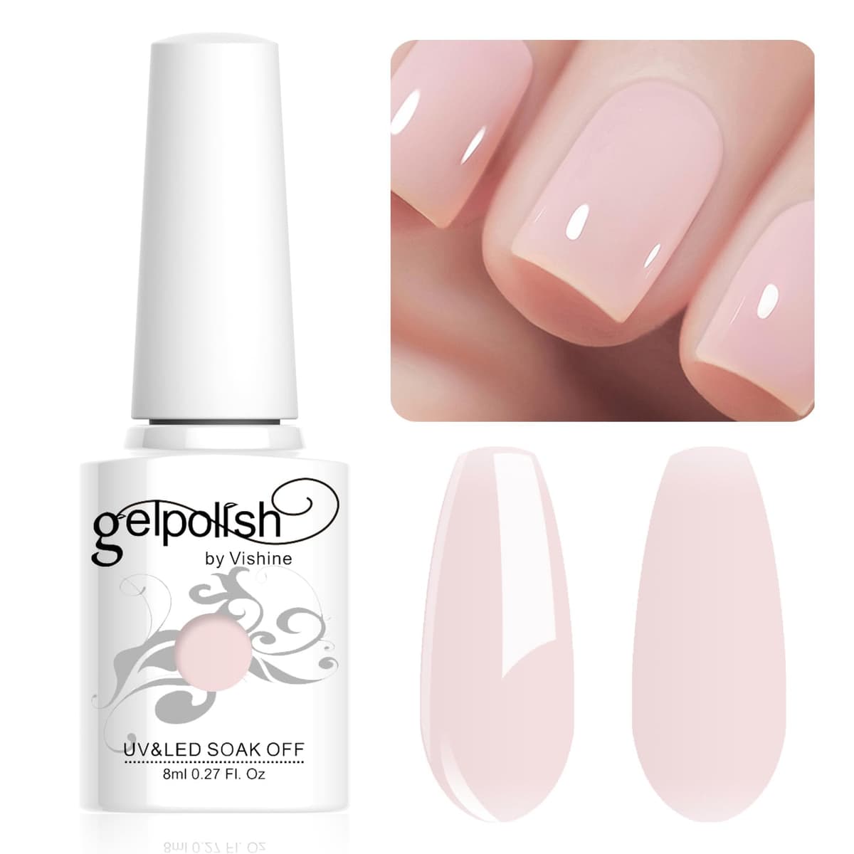 Vishine 15ml Semipermanente Esmalte de uñas en gel Soak-off UV LED Manicure Barniz Geles DIY Salon Neon Pink # 2039 — view 34