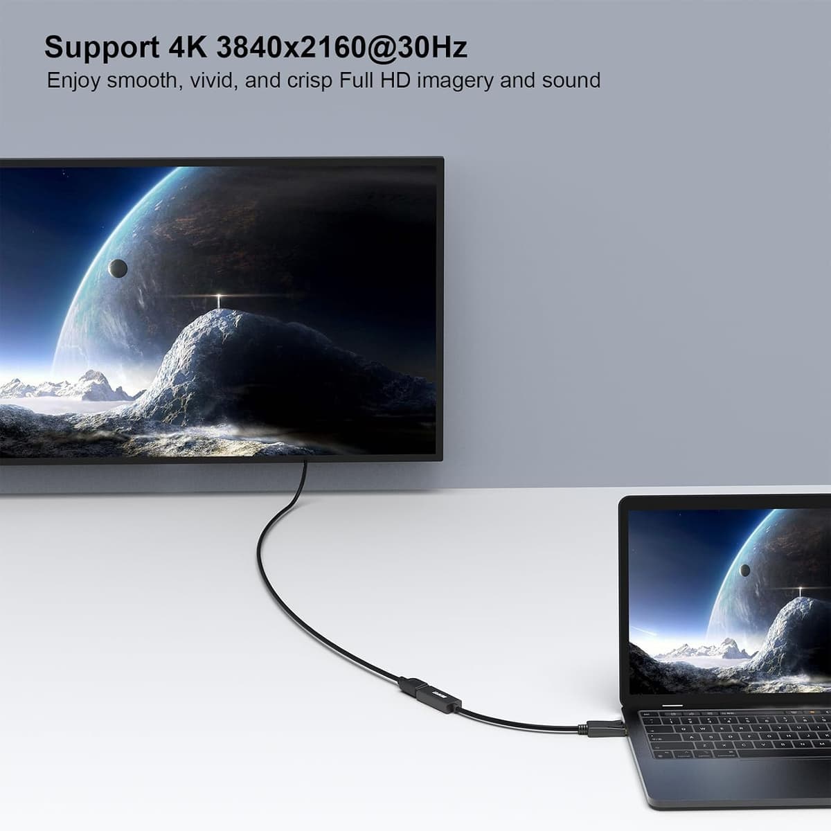 BENFEI Displayport to HDMI Adapter, Dp(Display Port) Male to Hdmi Female Converter with Audio for Lenovo, Dell, HP, Asus and  — view 4