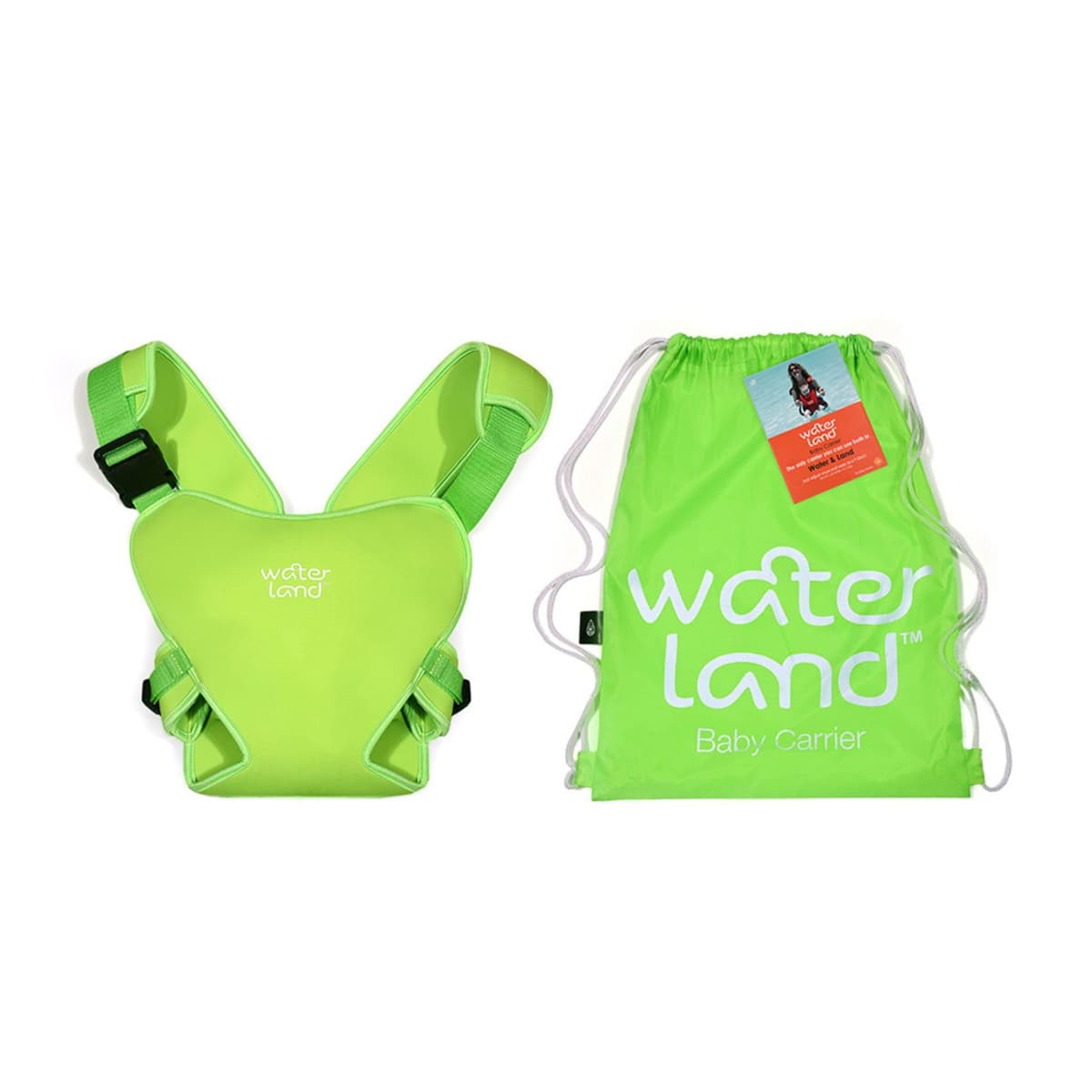 WaterLand Baby Carrier Innovative Carrier Seat for Water and Land Black - Waterproof Chest Strap for Toddlers with Adjustable Straps, Lightweight Carry Seat for Pool and Beach — view 4