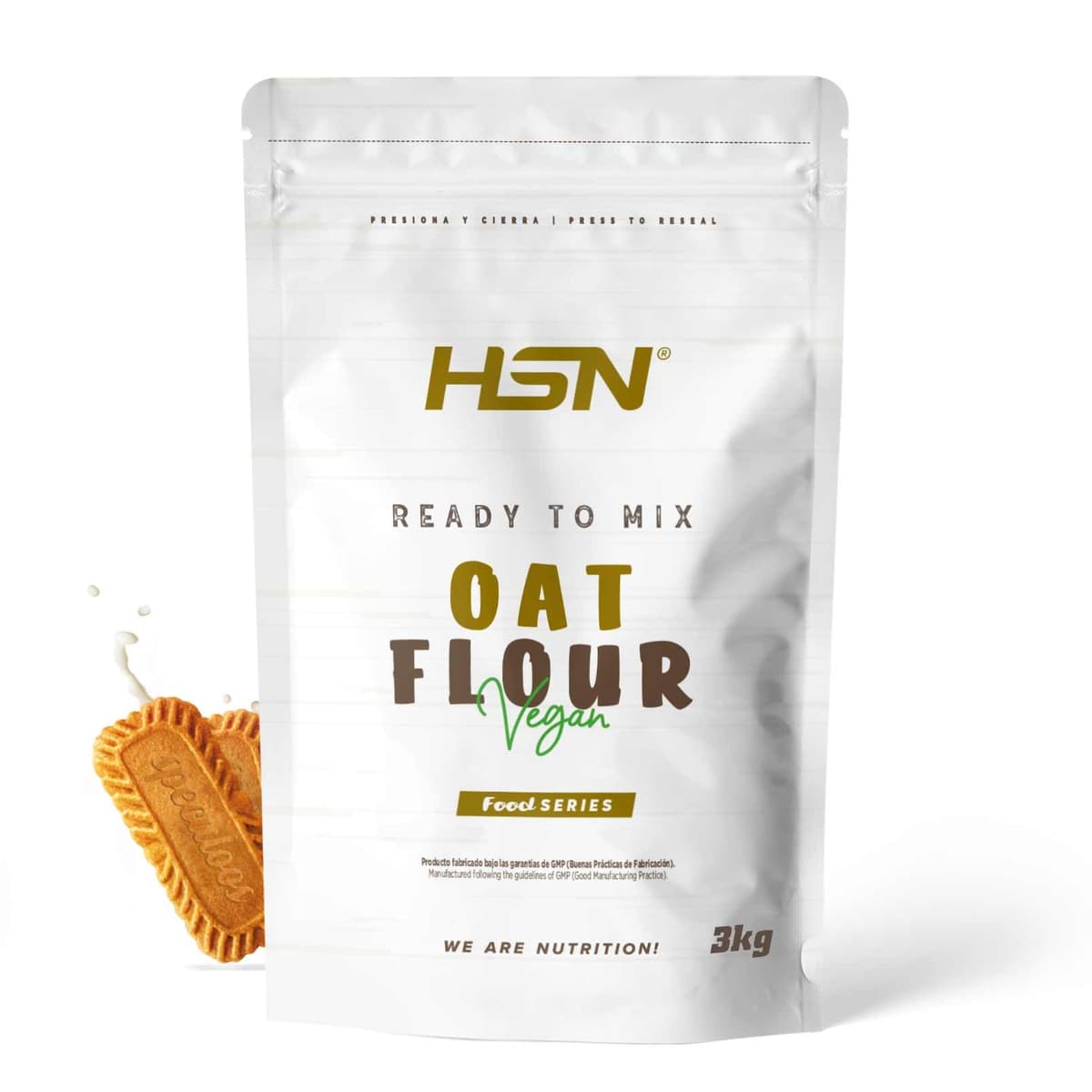 HSN Harina de Avena de Sabores Instantánea en Polvo | Sin Sabor 3Kg = 60 Tomas por Envase | Sin Azúcares Añadidos | Ideal Tortitas de Avena, Batidos de Proteínas | No-GMO, Vegano — view 15