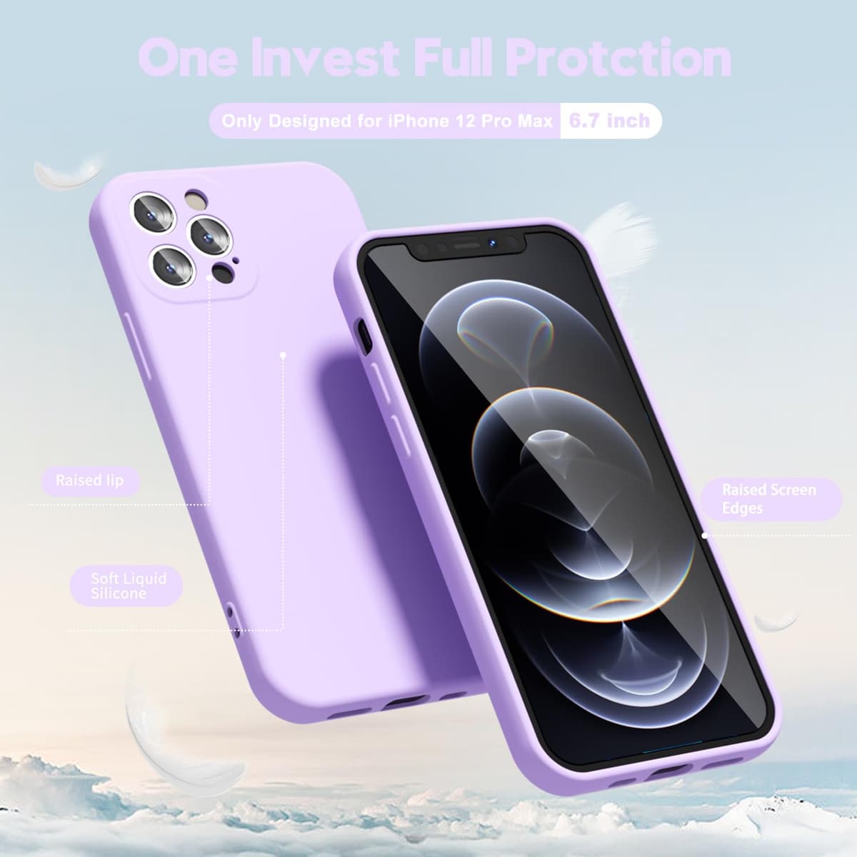 oakxco for iPhone 17 Pro Max Phone Case Liquid Silicone, Cute Thin Slim Grip Soft Rubber Gel for Women Men, Smooth Matte TPU Plain Solid Color Girly Simple Case with Camera Cover, Light Pink — view 499