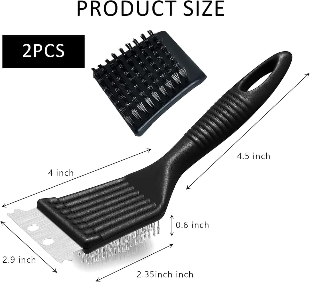 1 Pcs Stainless Steel Grill Brush,Barbecue Cleaning Kit,Portable Storage Gadget,BBQ Brush Cleaner,Specifically Designed for Grill and Kitchen Cleaning — view 2