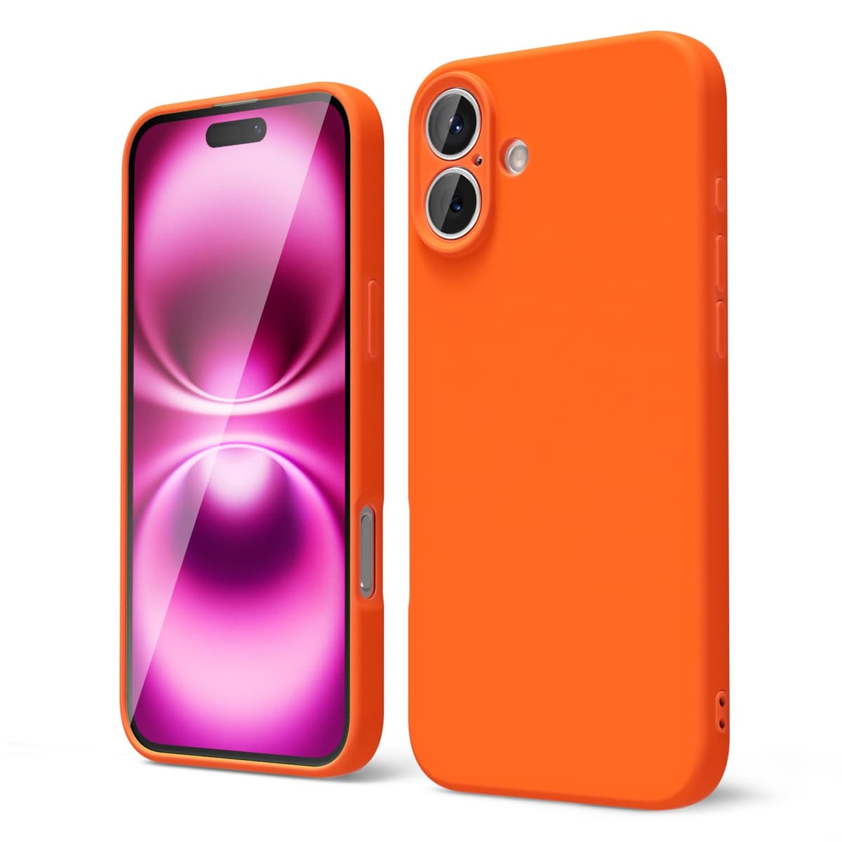 oakxco for iPhone 17 Pro Max Phone Case Liquid Silicone, Cute Thin Slim Grip Soft Rubber Gel for Women Men, Smooth Matte TPU Plain Solid Color Girly Simple Case with Camera Cover, Light Pink — view 23