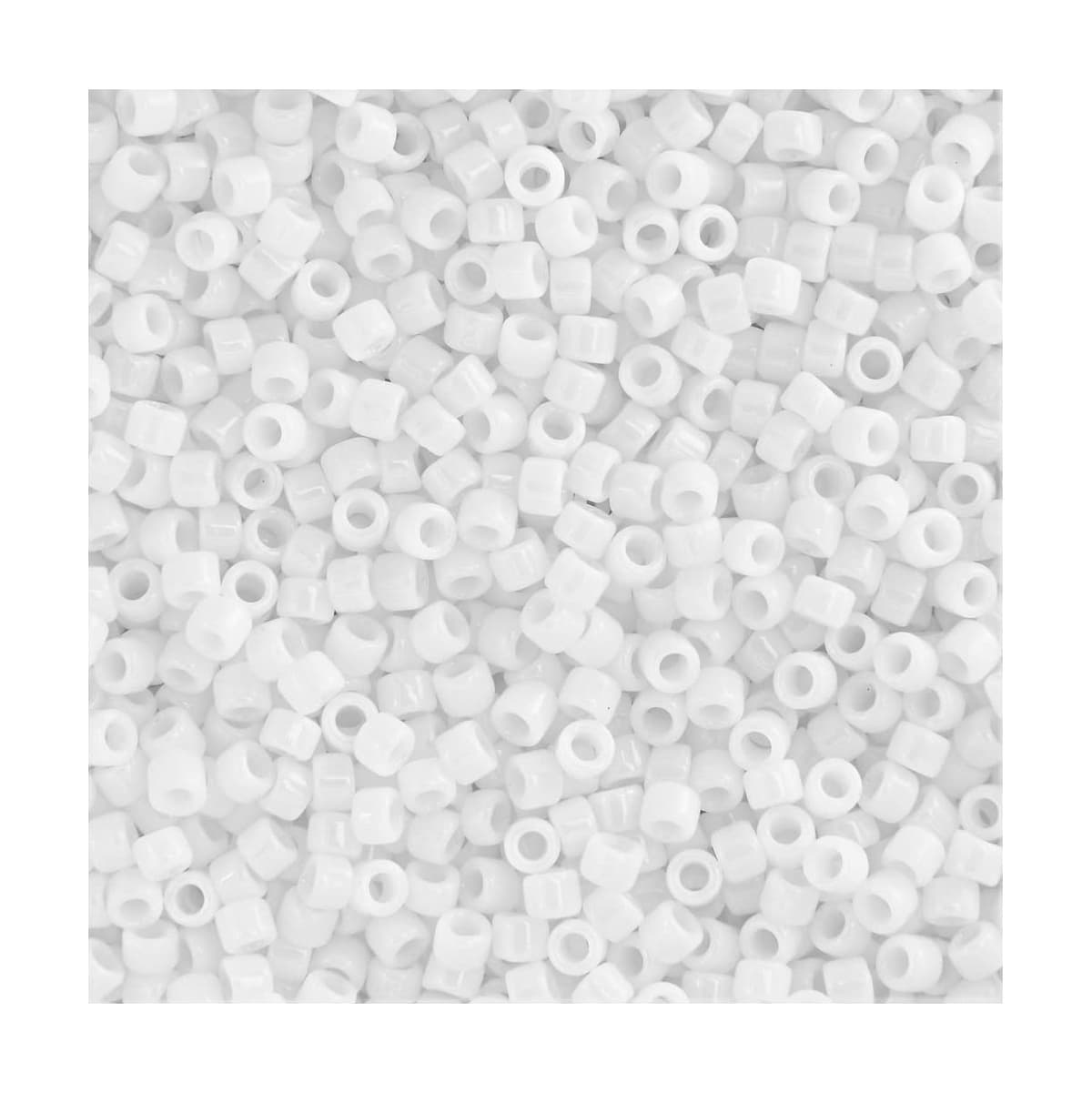 5 g TOHO Round Seed Beads Rocailles, Size 15/0, Opaque Frosted White (# 41F), Japan, Glass — view 3
