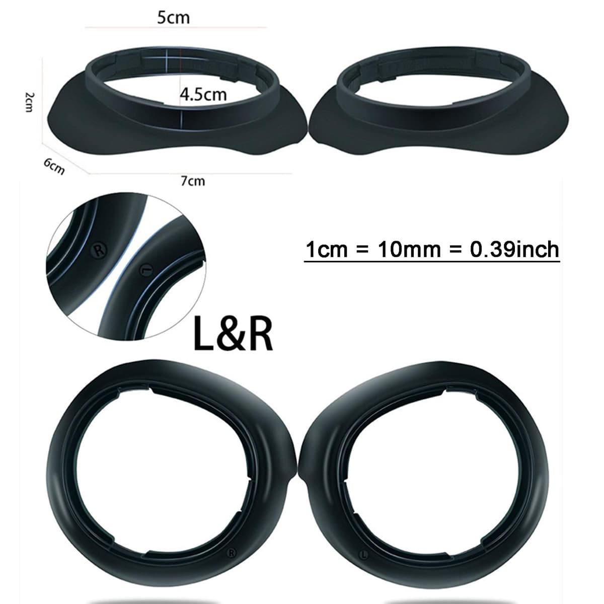 Accesorios protectores de lentes, espaciador de gafas, anillo antiarañazos para evitar que las gafas de miopía se rayen, compatibles con Oculus/Meta Quest3 — view 4