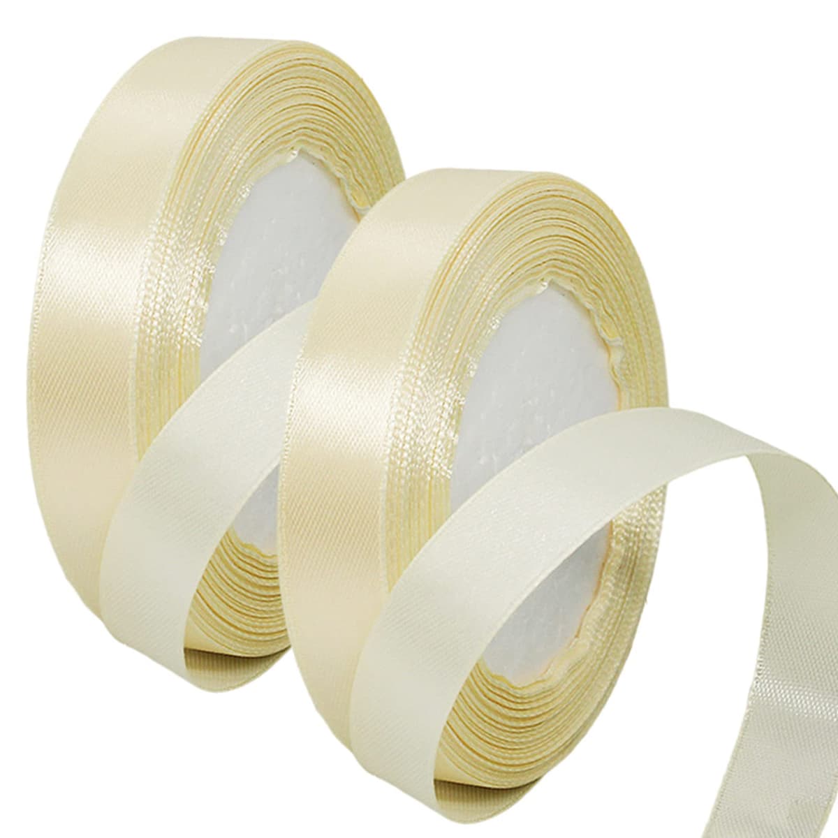40mm Wide White Ribbon Thick Wedding Car Ribbon 22m, 1.5 inch Thick White Satin Ribbon for Gift Wrapping Wedding Car Christmas Birthday Cake Hair Bow Florist Bouquet Crafts Decorations — view 9