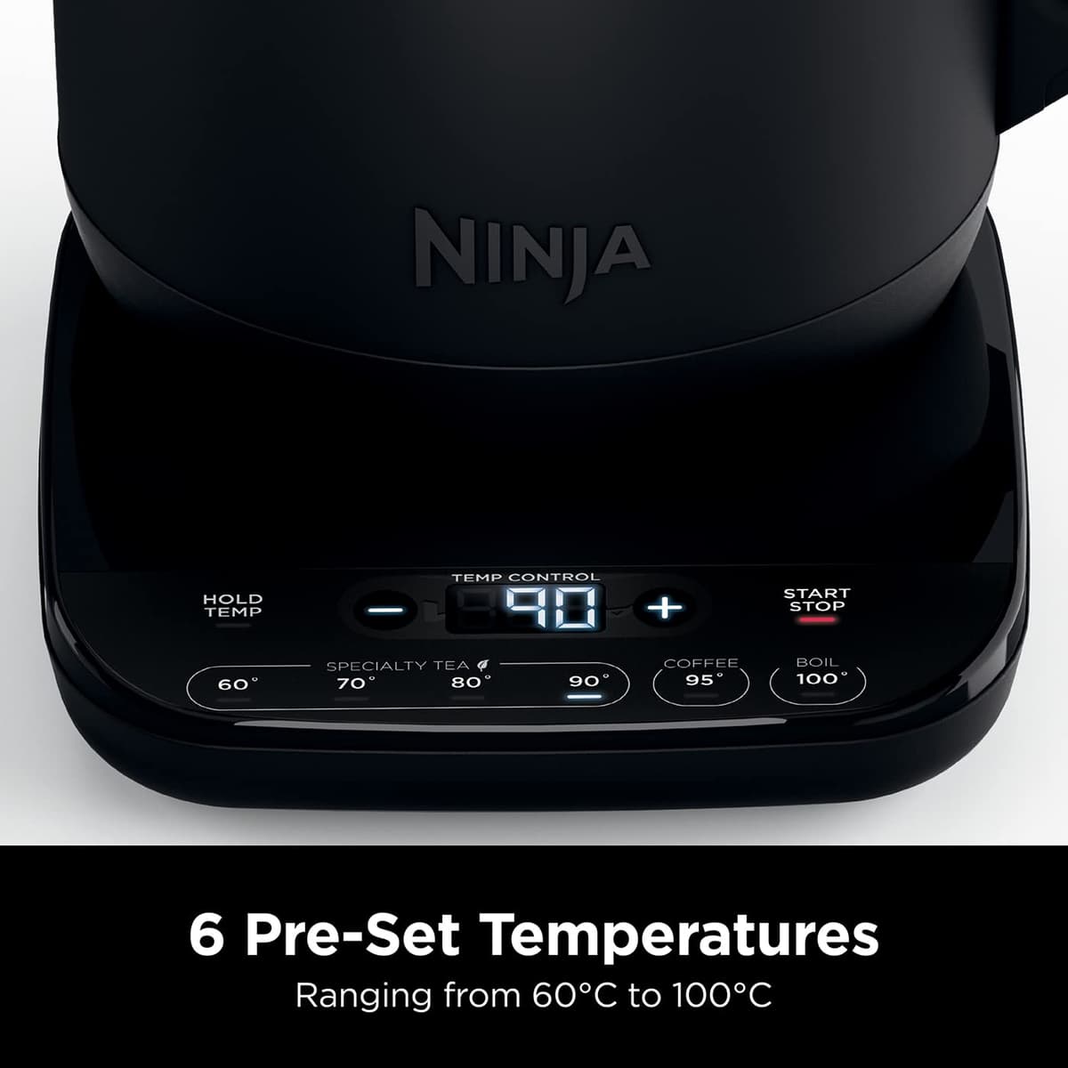 Ninja Perfect Temperature KT200UK Kettle with Temperature Selector - Matte Black — view 2