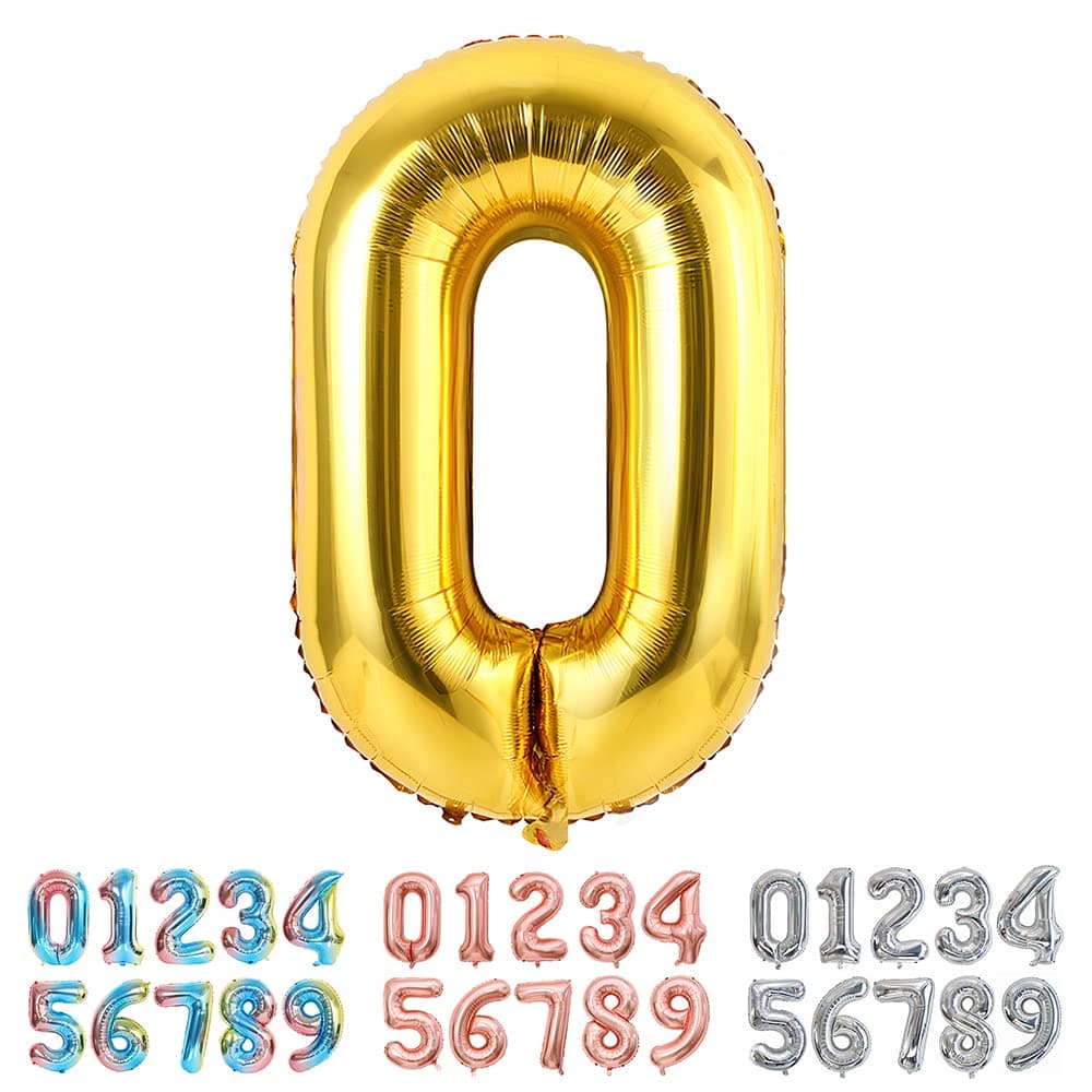 Foil Globo Número 5 Azul 40" (101cm), Inflable Helio o aire, Gigante Numeros 0-9, 10-19, 20-29, 30-100, Grande Globos Decoración para La Boda Aniversario y Cumpleaños Fiestas — view 685