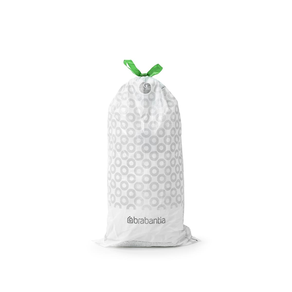 Brabantia PerfectFit Bin Liners (Size G/23-30 Litre) Thick Plastic Trash Bags with Tie Tape Drawstring Handles (40 Bags) — view 4