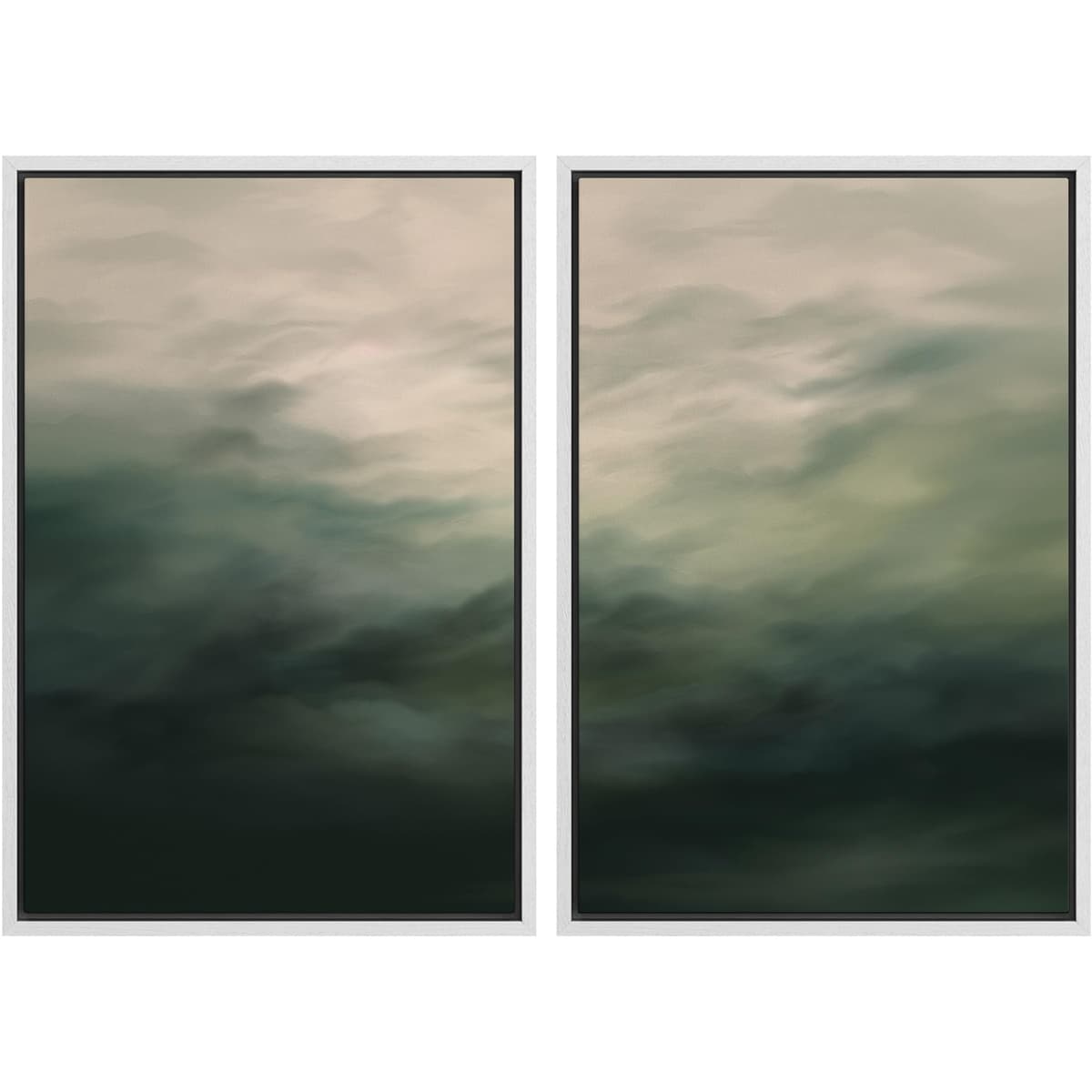MUDECOR Framed Canvas Print Wall Art Monochromatic Gradient Abstract Minimalist Gray Illustrations Modern Art Decorative Bohemian Colorful Chic for Living Room, Bedroom, Office - 16"x24"x2 Black — view 31