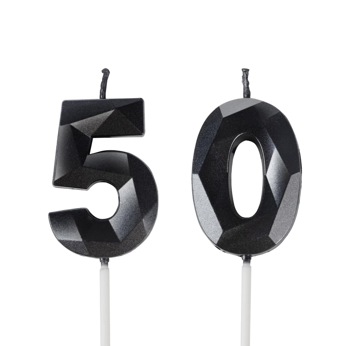 Yiran 50th Birthday Candles, Gold Number 50 Happy Birthday Candles, Cake Topper Decorations for Birthday Party, Wedding Anniversary Celebration Supply — view 21