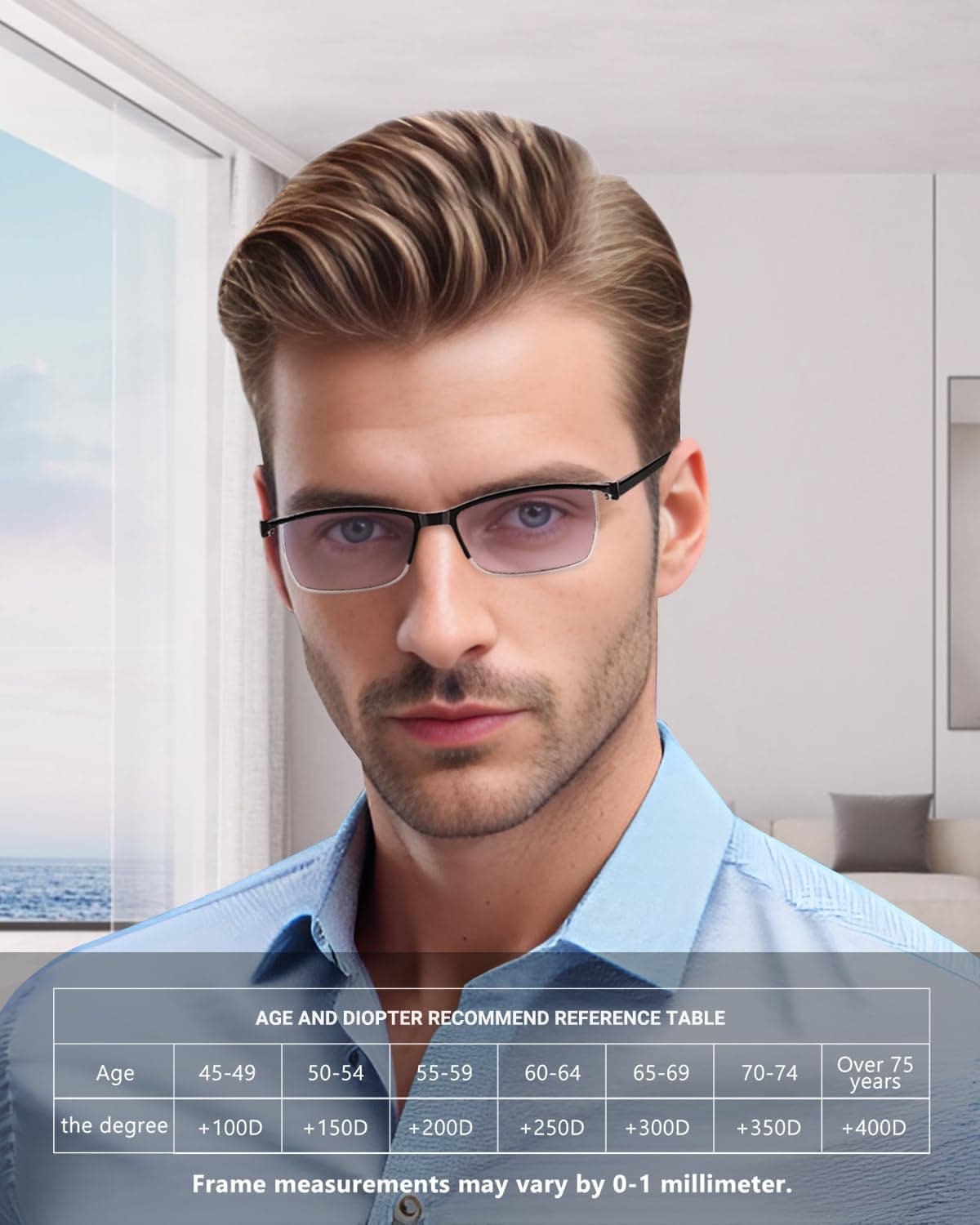TERAISE Gafas de lectura anti luz azul, ligeras y cómodas gafas de lectura para hombres y mujeres, Lectores luz azul para computadora/teléfono incluido estuche para gafa — view 6