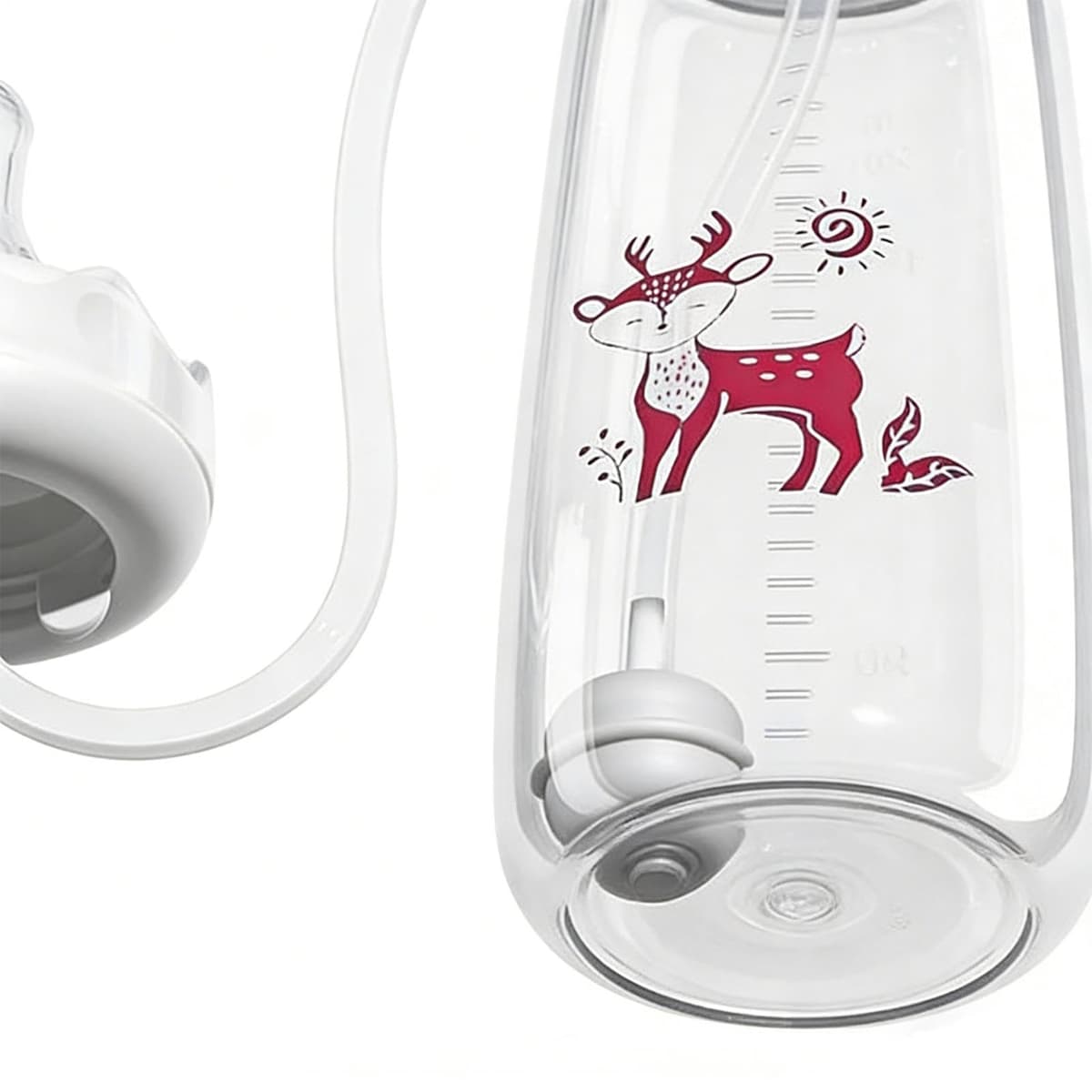 Anti-Colic Feeding Bottle, 240ml Hands Free Feeder Nursing Cup, Adjustable Fast-Flow Milk Bottle Feeding System for Both Male and Female Kids, Easy to Hold — view 9