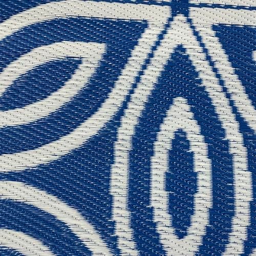 ICustomRug Outdoor Rug Mat- Floral Blue 5'X8' Reversible Picnic and Beach Area Rug, Perfect for Patio, Camping, Sunroom, and Any Outdoor Space
