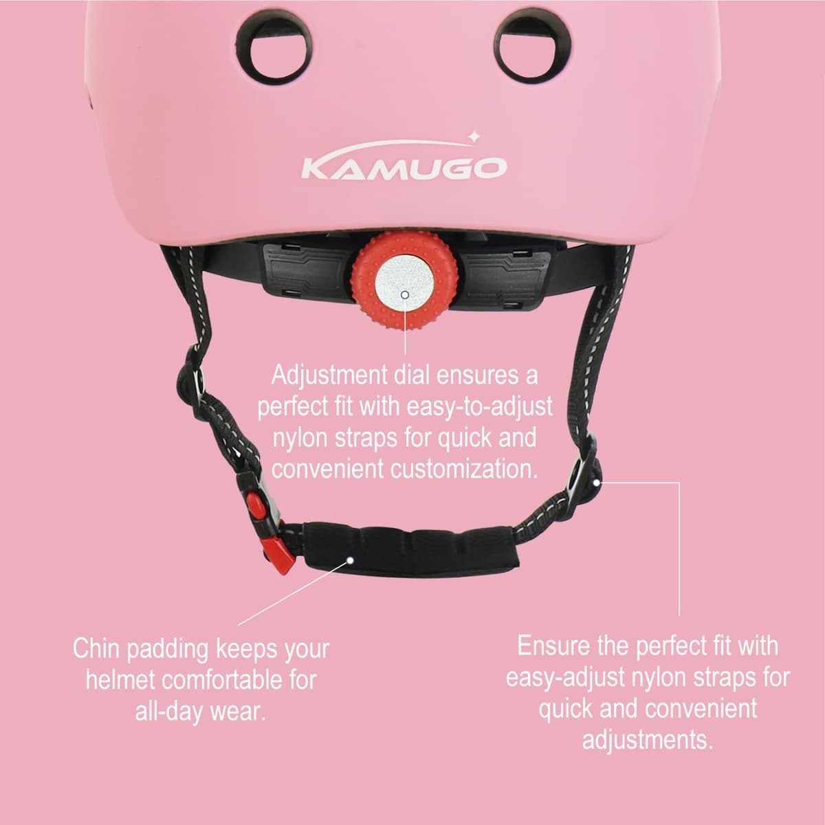 Kamugo Equipo de Protección Ajustable para Niños - Casco, Rodilleras, Coderas, Guantes, Compatible con Bicicleta, Skateboard, monopatín y Otros Deportes Extremos — view 5