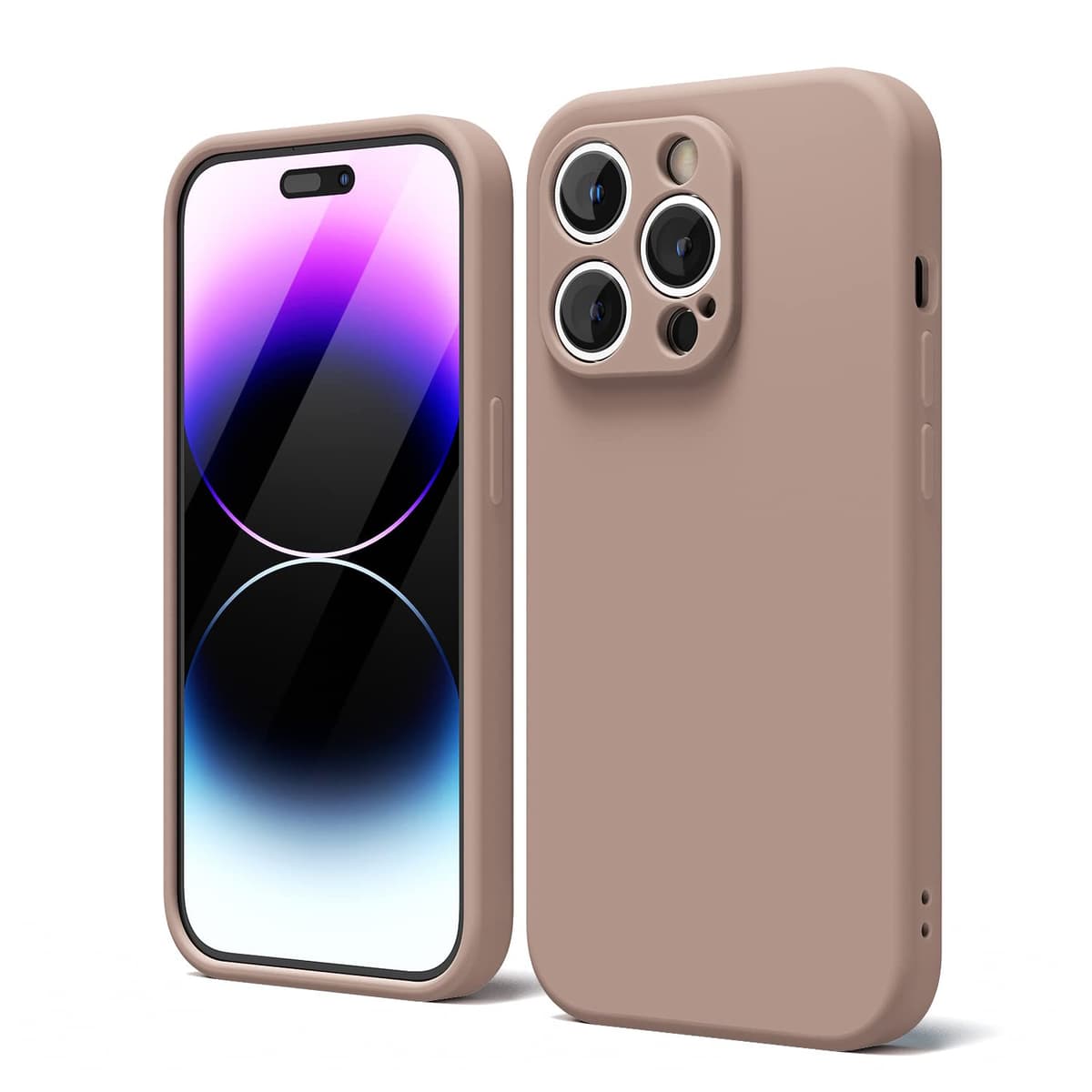 oakxco for iPhone 17 Pro Max Phone Case Liquid Silicone, Cute Thin Slim Grip Soft Rubber Gel for Women Men, Smooth Matte TPU Plain Solid Color Girly Simple Case with Camera Cover, Light Pink — view 288