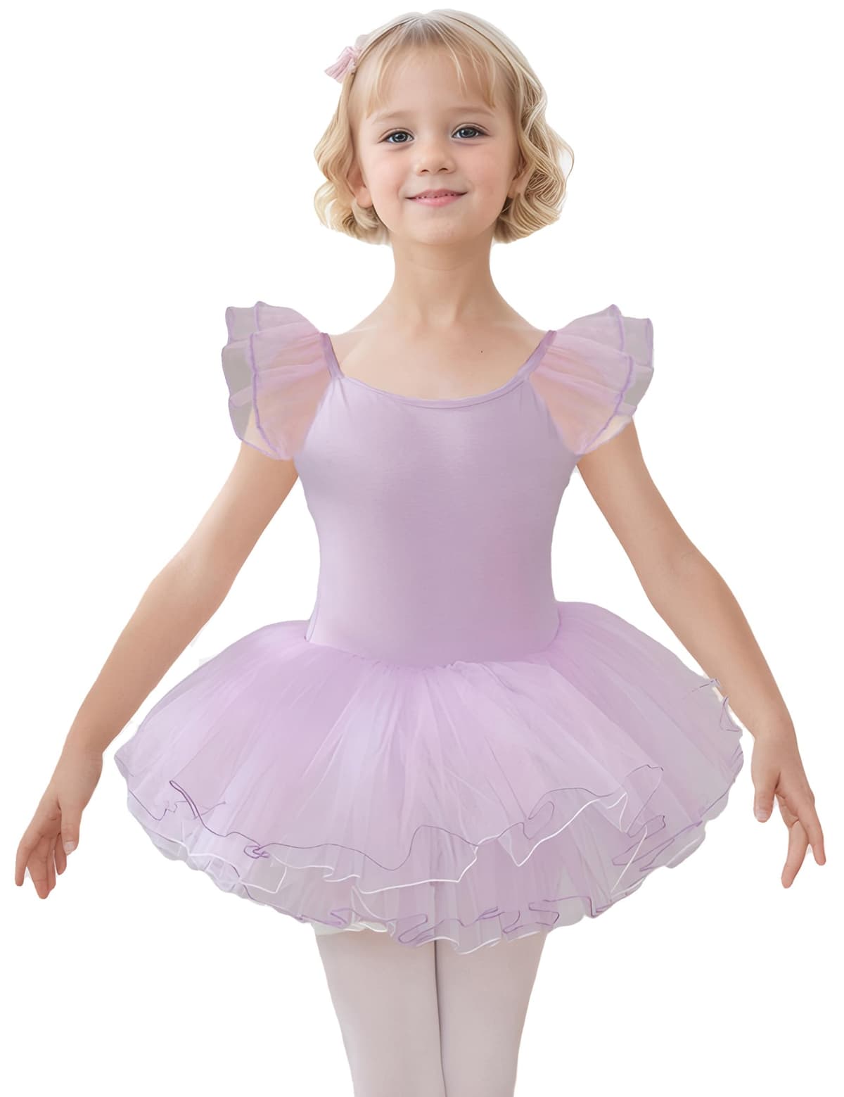 HIPPOSEUS Niña Tutu Vestidos de Ballet Maillot de Danza Gimnasia Leotardo Body Clásico para Niñas Body Traje de Baile,Y-04WDM — view 10