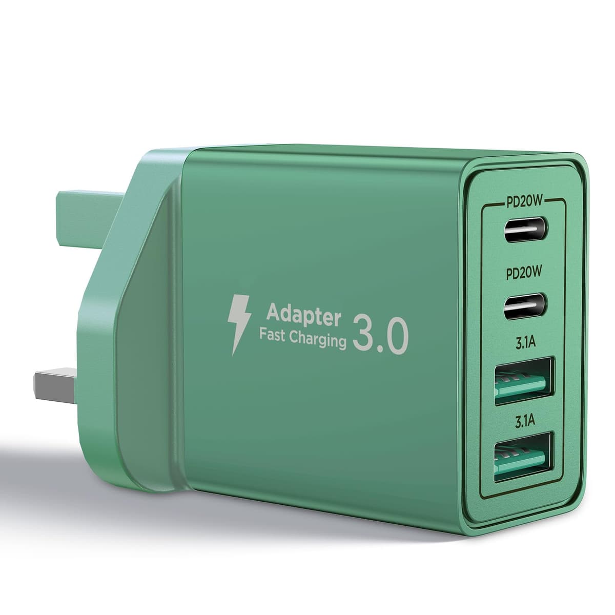 USB C Plug Fast Charge, 40W 4-Port Multi USB Charger Plug UK Dual Port PD Power Adapter +QC Wall plug Multiport Mains Type C Charging Plug for iPhone 17 16 15 14 13 12 11 Pro Max XS XR 8, Samsung, Pad — view 13