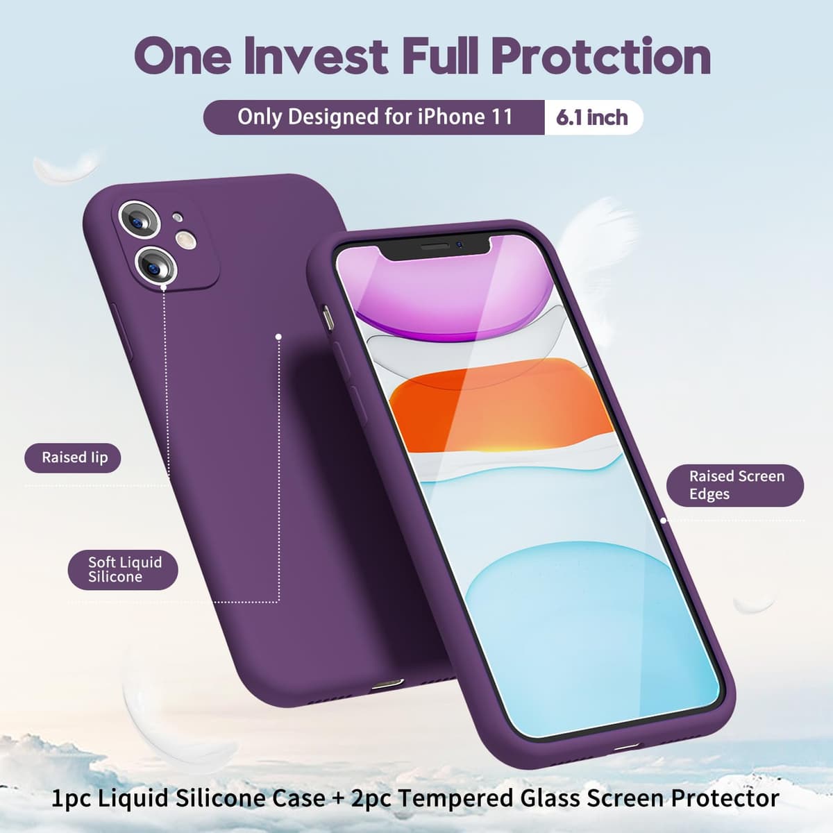oakxco for iPhone 17 Pro Max Phone Case Liquid Silicone, Cute Thin Slim Grip Soft Rubber Gel for Women Men, Smooth Matte TPU Plain Solid Color Girly Simple Case with Camera Cover, Light Pink — view 2016