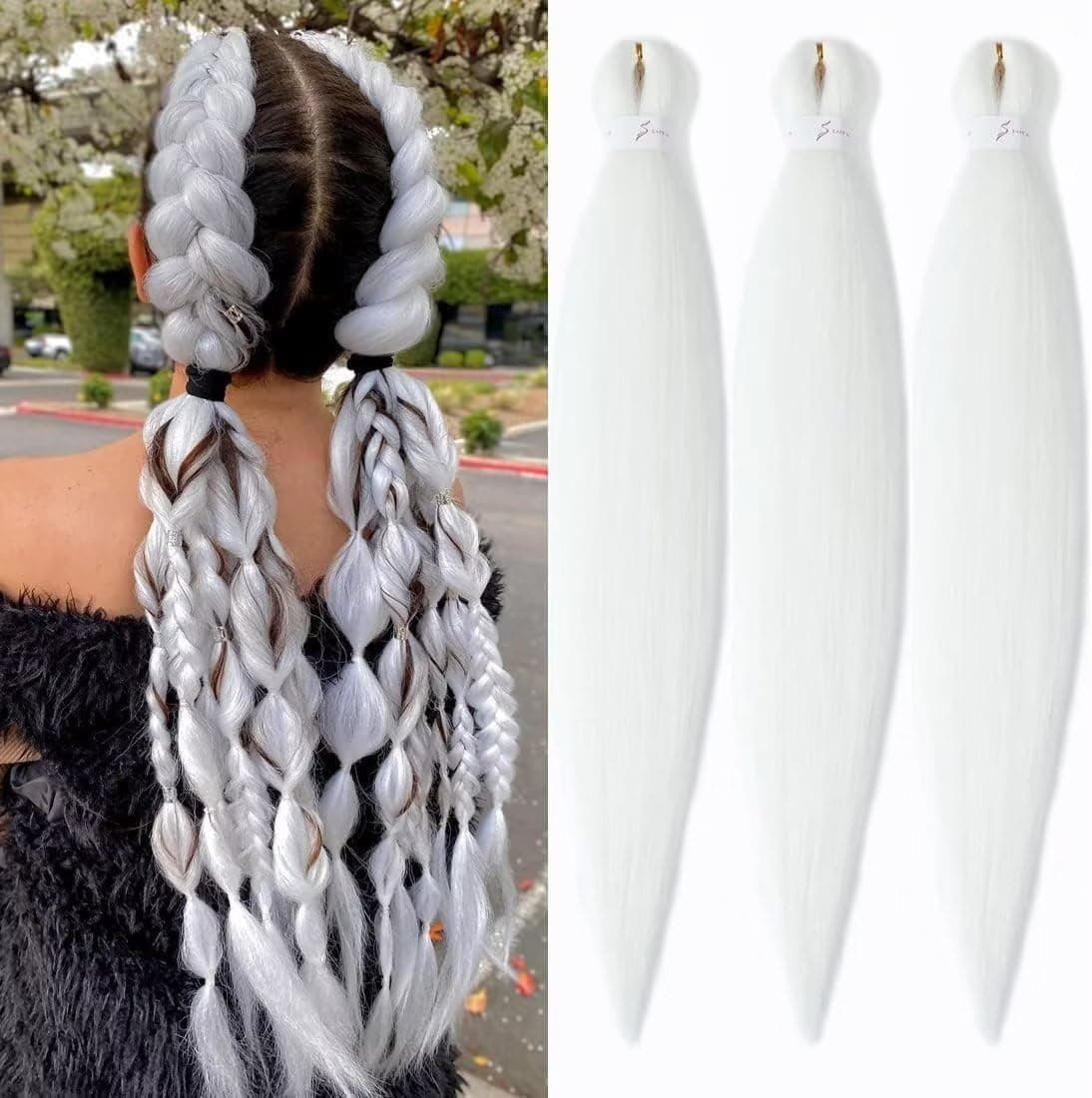 YDDM Capelli Per Treccine Africane Azul Extension Treccine Texture Yaki Easy Install per Principianti 26 Pollici 3 Pezzi Capelli Leggeri e Naturali per Box Braids, Twist e Crochet — view 60