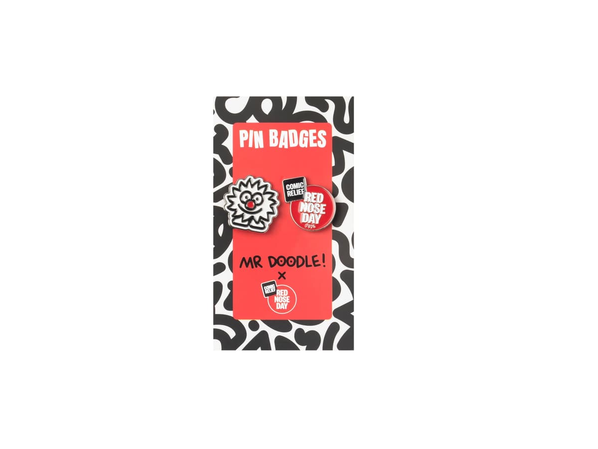 Red Nose Day 2026: Mr Doodle pin badges- On behalf of Comic Relief — view 2