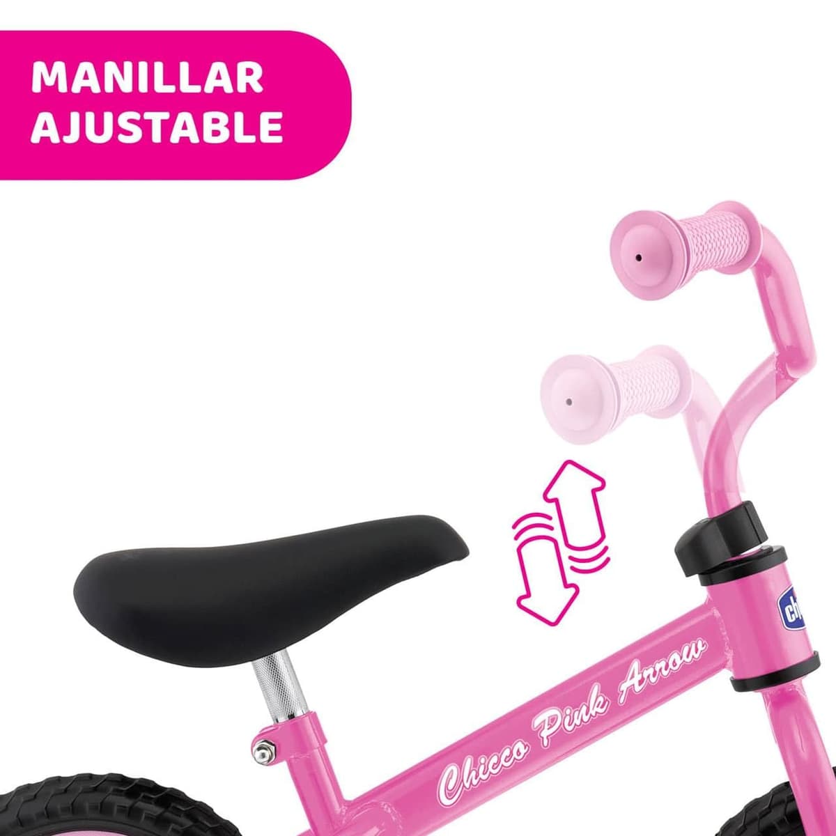 Chicco Bicicleta Niño 2 años, Bicicleta Sin Pedales, 2-5 Años, hasta 25 kg, Bici Sin Pedales, para Aprender a Mantener el Equilibrio, Manillar y Sillín Ajustables, Juguetes, Regalo Niño 2 años, Rosa — view 4