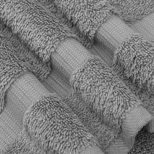 Chakir Turkish Linens 4 Piece Bath Towel Set, 100% Cotton Luxury Turkish Towels for Bathroom, Soft Absorbent Bath Towels, 27 x 54 Inches, Gray — view 4