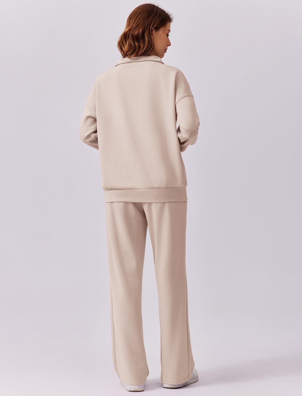 PINSPARK 2 Piece Sets for Women 2024 Fall Outfits Sweatsuit Oversized Sweatshirt Wide Leg Sweatpants Matching Set Tracksuit — view 3