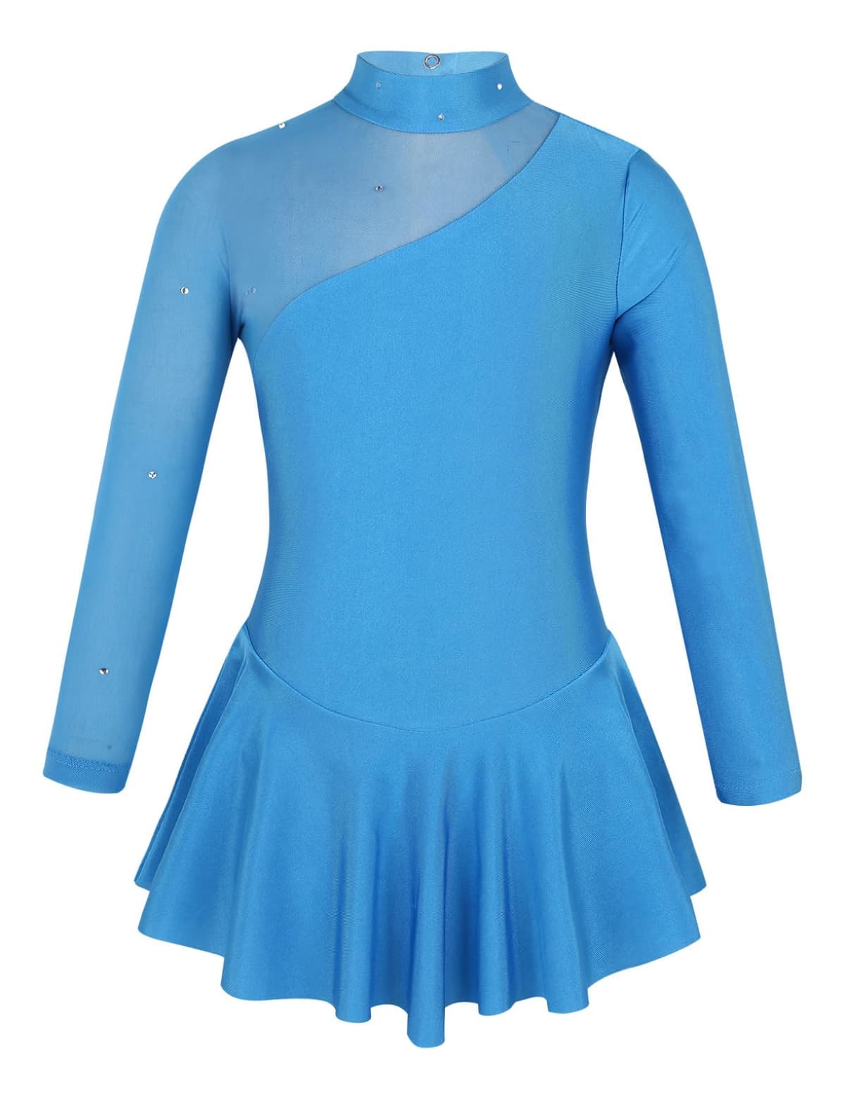 Freebily Vestido de Danza Patinaje sobre Hielo para Niña Leotardo de Manga Larga Maillot de Gimnasia Rítmica Competición Vestido de Bailarina Ballet — view 12