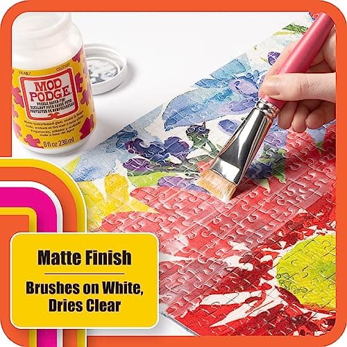 Mod Podge Puzzle Saver, Premium Matte All-in-One Glue, Sealer, and Finish, 8 fl oz, CS27589 — view 3