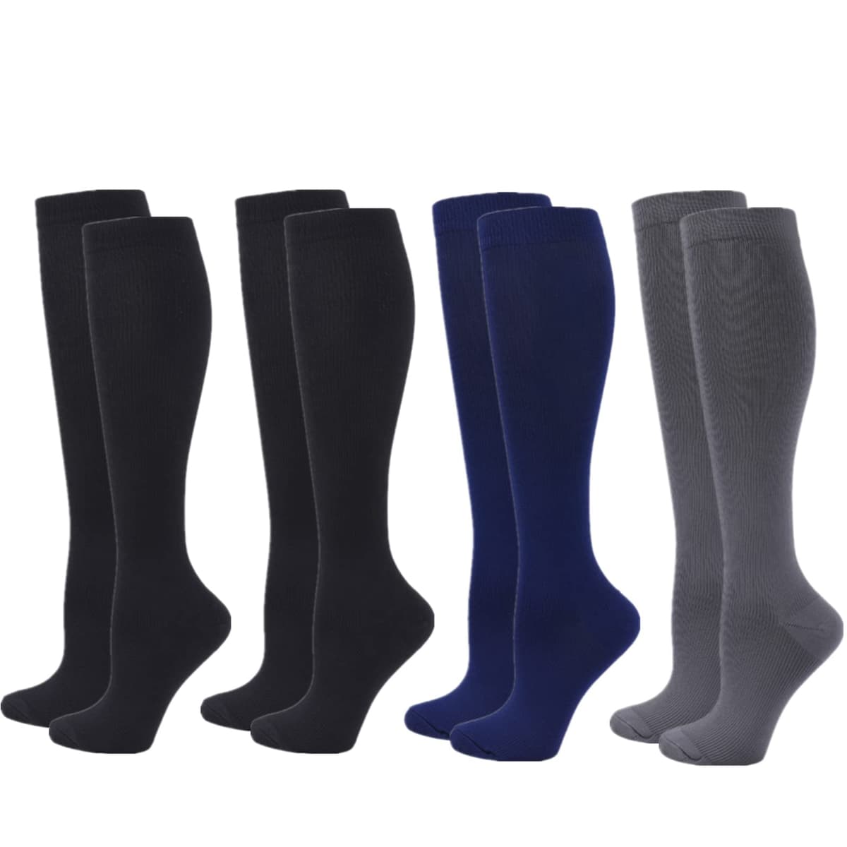 Compression Socks for Women Men, 2/3/4/6 Pairs 20-25mmHg Knee High Socks Compression Stockings for Sport, Athletic, Edema, Diabetic, Varicose Veins, Travel, Pregnancy, Nursing — view 25