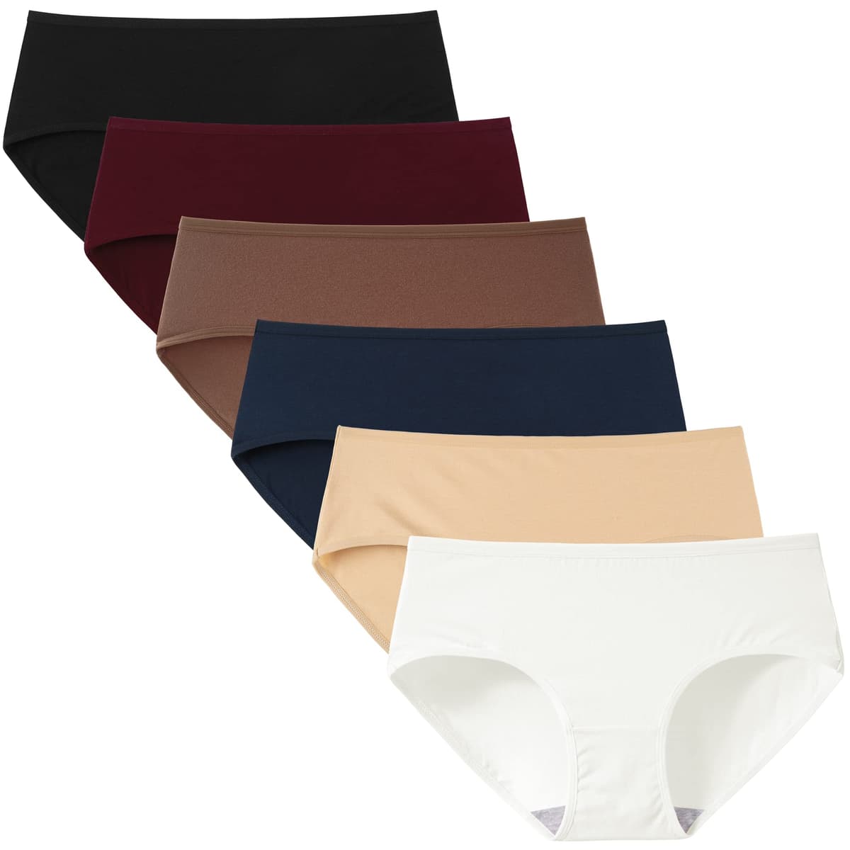 INNERSY Bragas Mujer Algodón Elástico Culotte Cintura Media Ropa Interior Cómodas y Suaves Pack de 6 — view 15