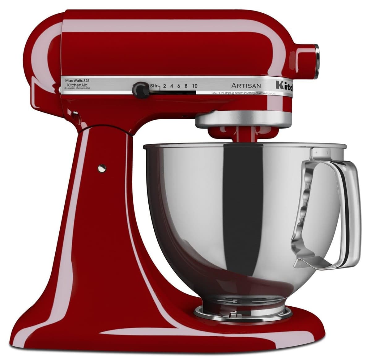 KitchenAid Artisan Series 5 Quart Tilt Head Stand Mixer with Pouring Shield KSM150PS, White — view 13
