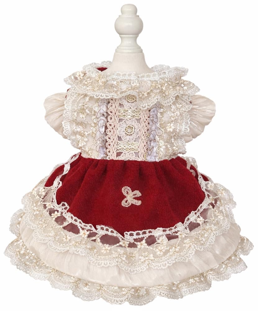 MaruPet Fashion Sweet Puppy Dog Chiffon Princess Dress for EXTRAL Small and Small Dog Pink S — view 15