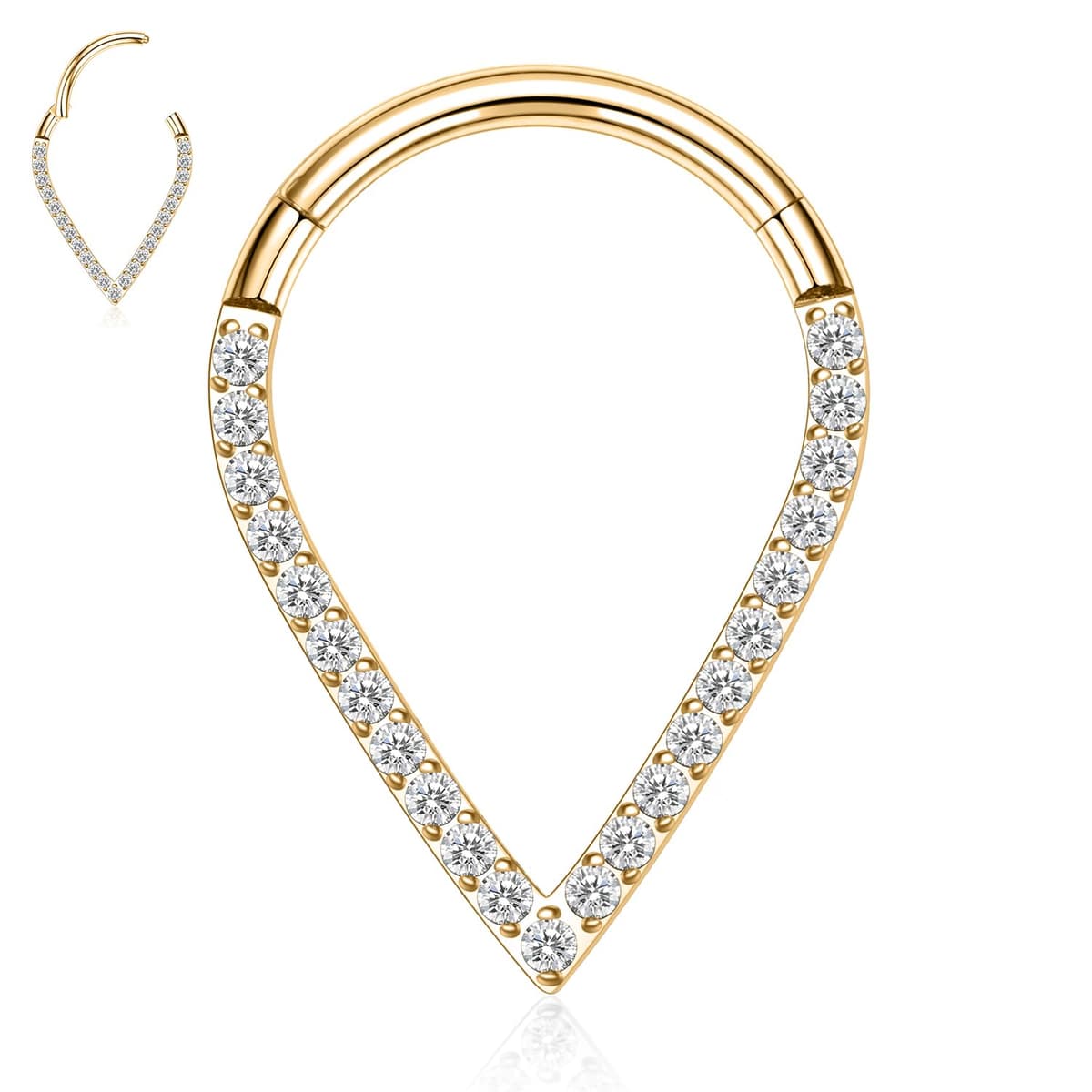 hengkaixuan Teardrop Daith Earrings Septum Jewellery Nose Hoop Ring Surgical Steel Daith Rook Tragus Piercing Jewellery Septum Clicker Ring Small Hoop Earring — view 51