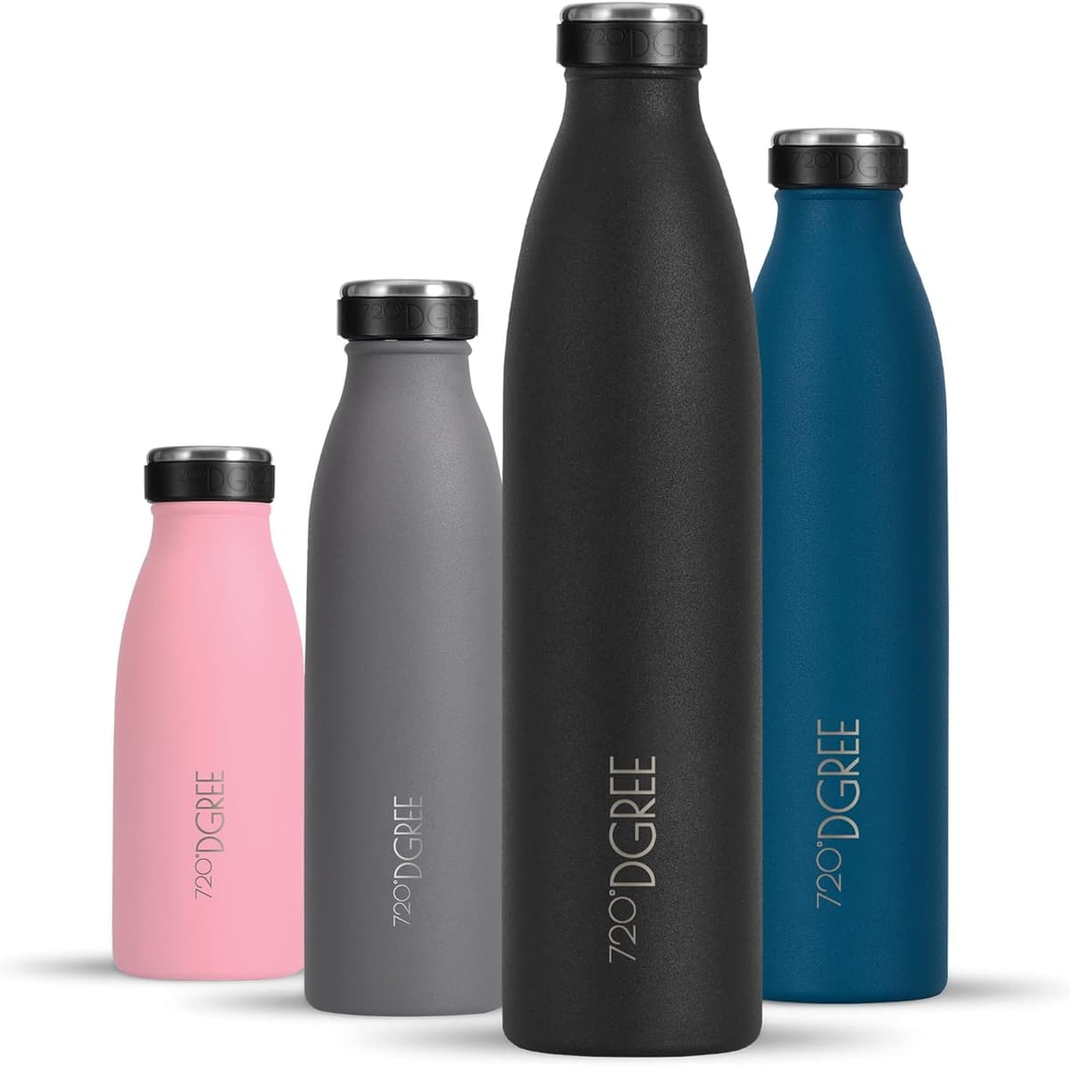 720°DGREE Botella Agua Acero Inoxidable “milkyBottle“ – 1litro - Sin BPA Free, Antigoteo y Prueba de Fugas - Frasco térmico, Cantimplora Aislada - Bebida con Gas, Deporte, Escuela, Gimnasio Exteriore — view 39